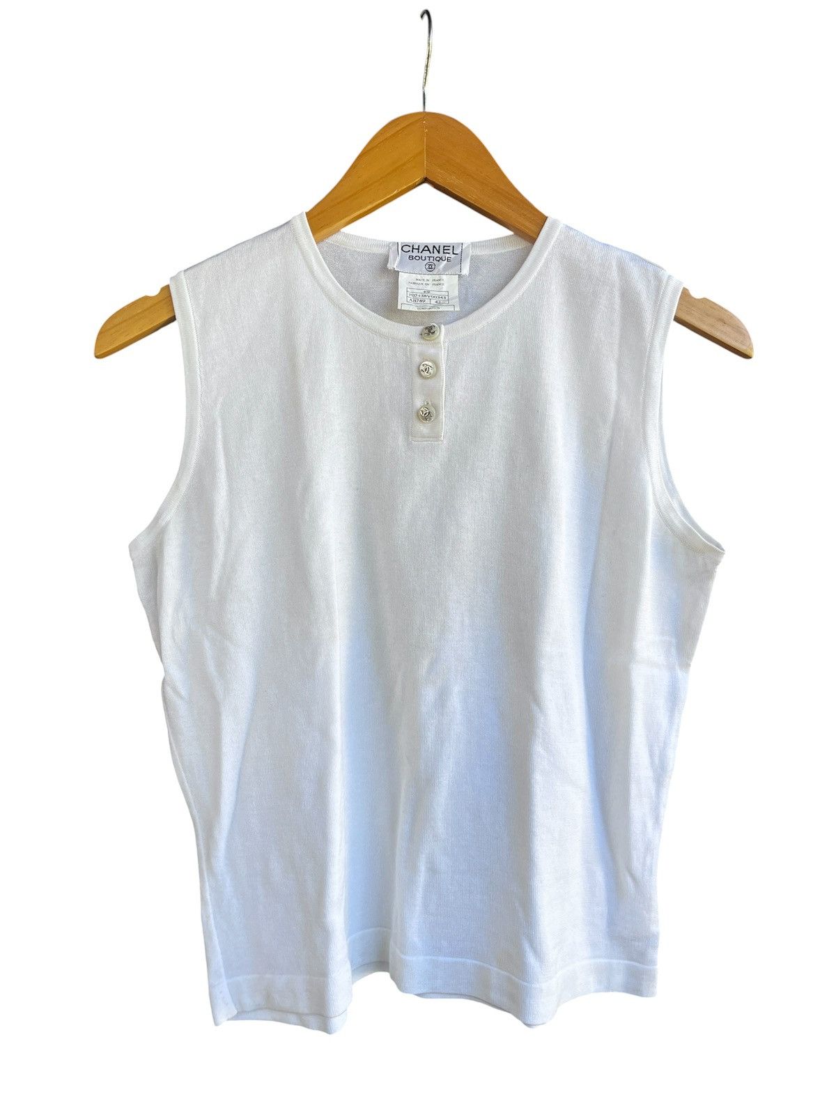 Chanel Chanel Tank Top Button 1998 Size US M / EU 48-50 / 2 - 1 Thumbnail