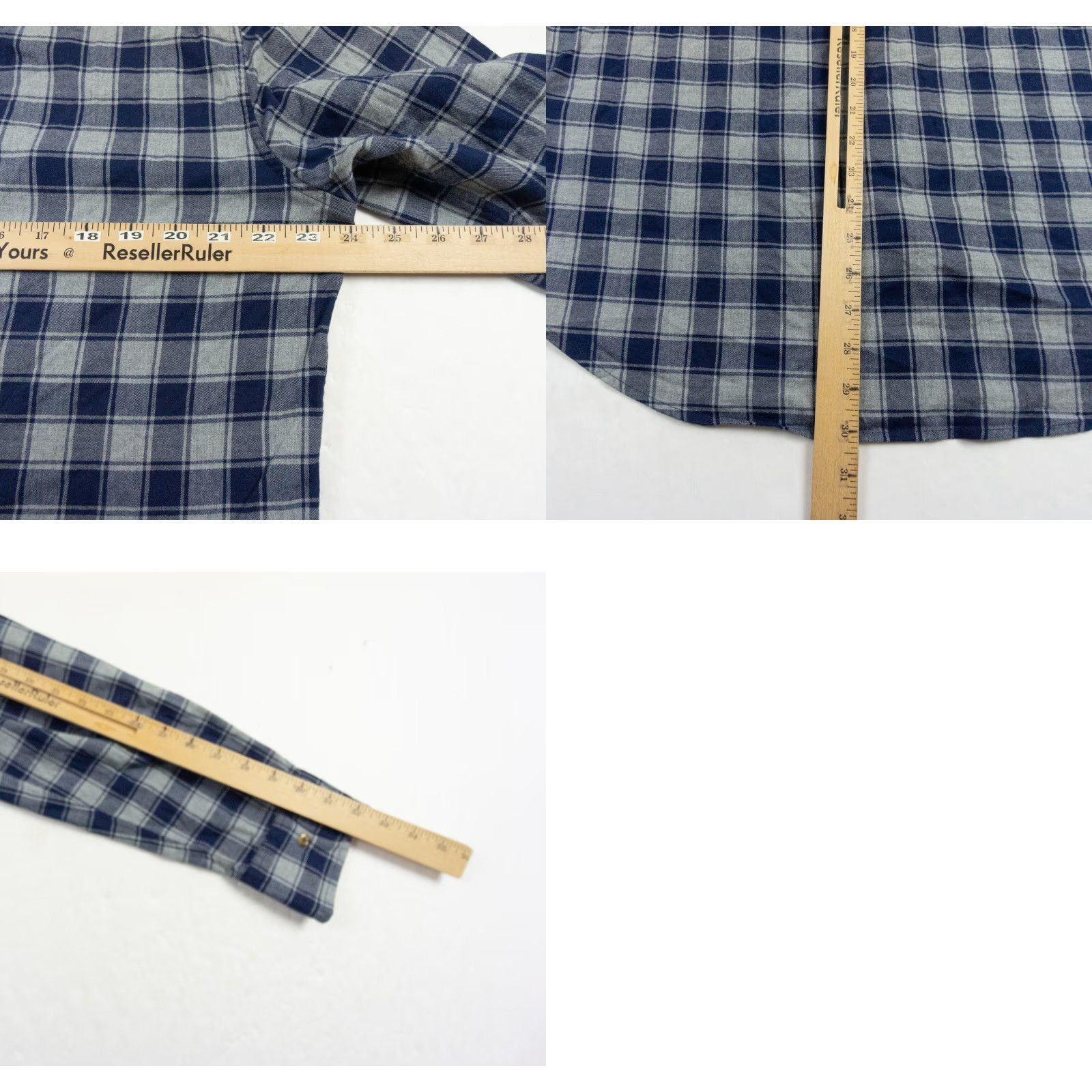 Bonobos Bonobos Men's Stretch Button-Up Shirt Long Sleeve Casual Business Blue Plaid Large - Cotton Spandex, Regular Fit, Preppy Mens Shirts Size US L / EU 52-54 / 3 - 8 Thumbnail