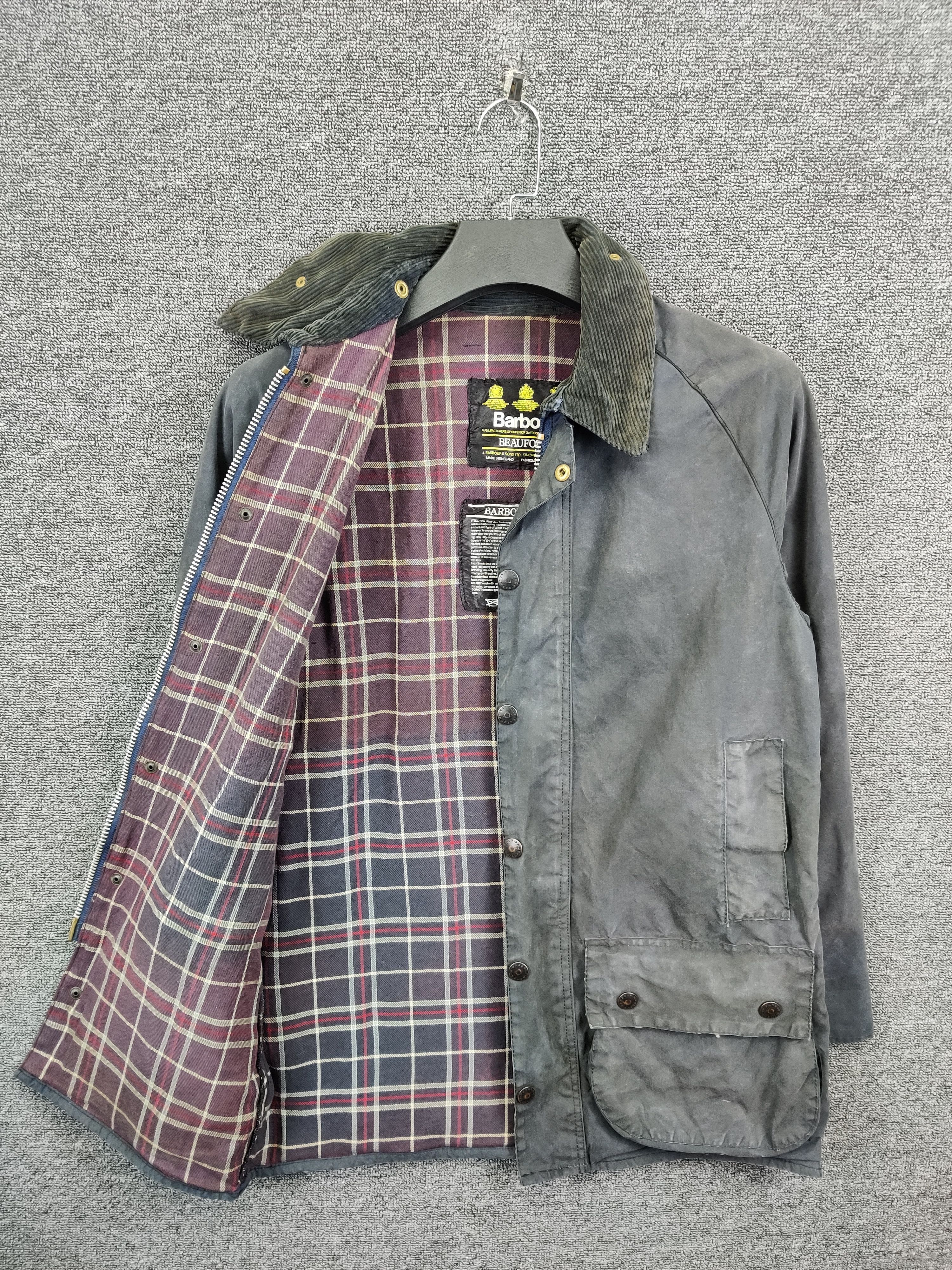 Barbour Vintage 90s Barbour Care Waxed Jacket Size US M / EU 48-50 / 2 - 2 Thumbnail