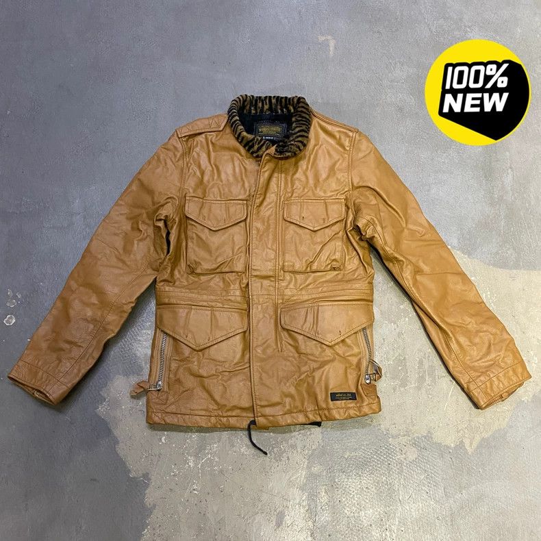 NBHD Leather M-65 Military Jacket