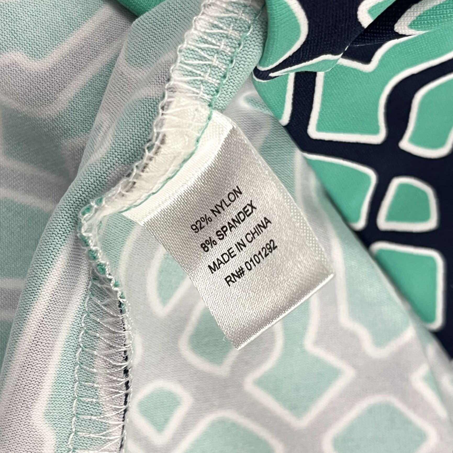 Vintage VINTAGE Lulu B Women's Tunic Dress Mini Dress Casual Party Summer Spring Fall Women Large Green Blue Geometric 3/4 Sleeve Size L / US 10 / IT 46 - 6 Thumbnail
