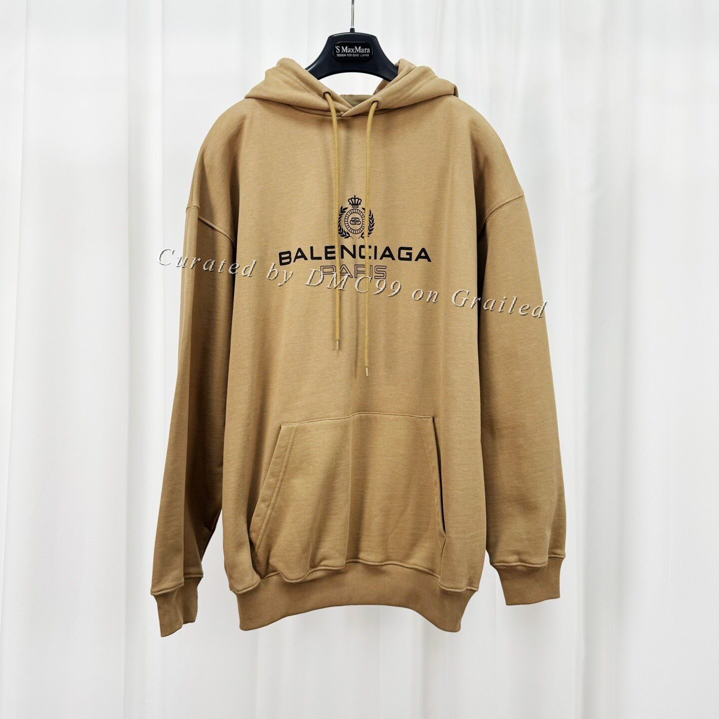 Balenciaga Balenciaga Khaki Crown Wheat Ear Letter Hoodie Size XS / US 0-2 / IT 36-38 - 1 Thumbnail