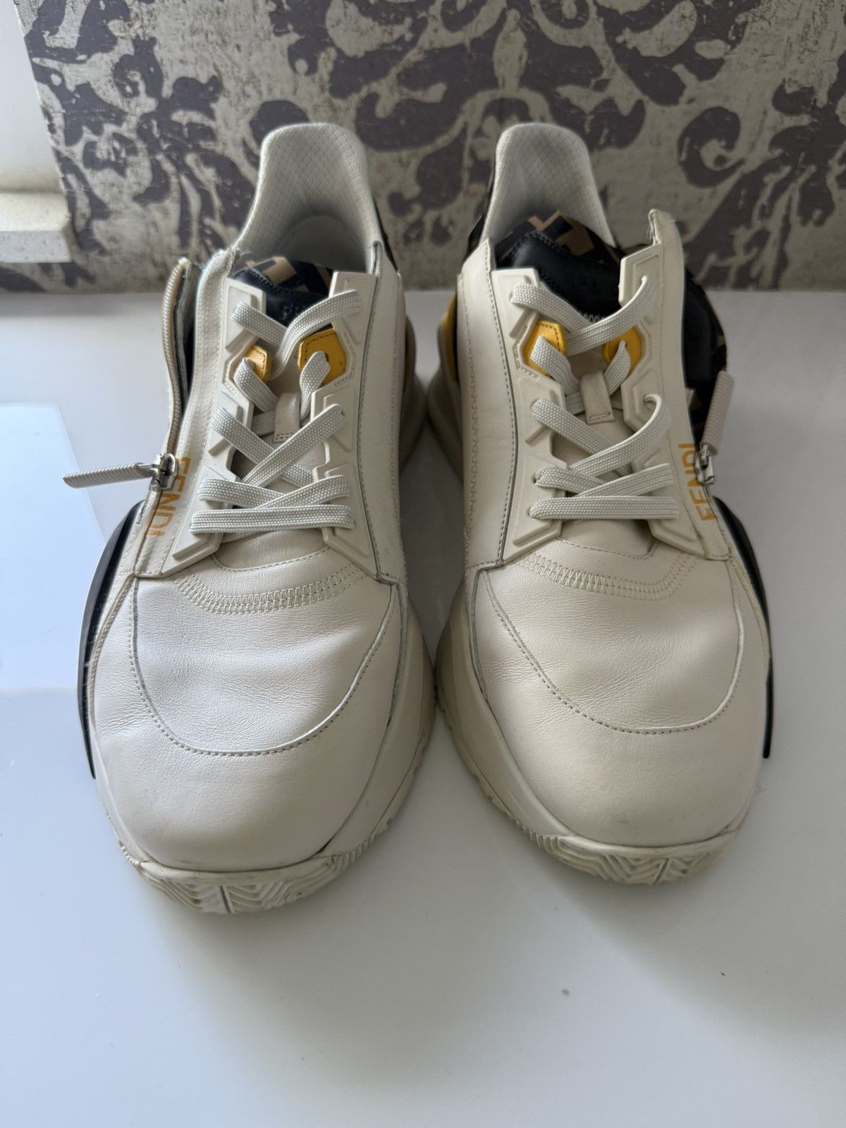 Fendi Men's FF Flow Mid-Top Sneakers Size US 10 / EU 43 - 3 Thumbnail