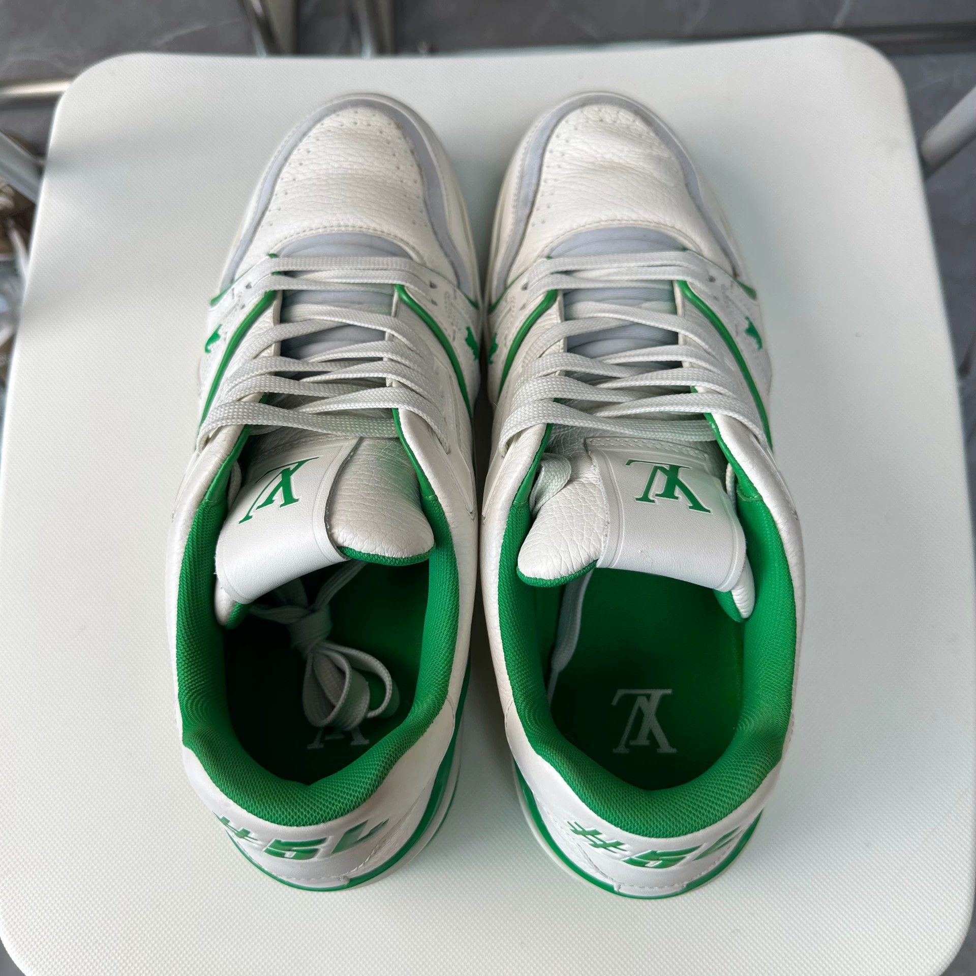 Louis Vuitton LOUIS VUITTON Trainer Low Top Lace-Up M Green EU 42.5 Size US 9.5 / EU 42-43 - 4 Thumbnail