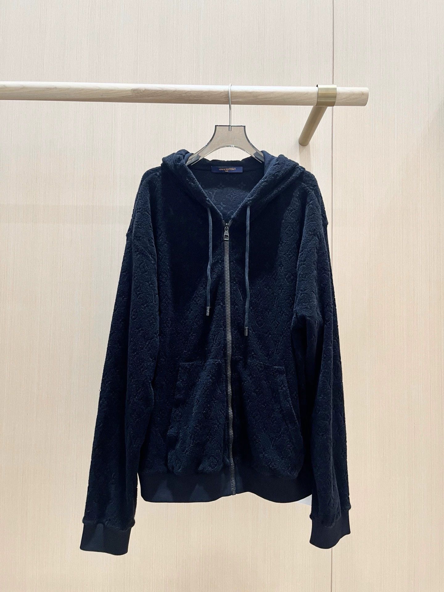 Louis Vuitton LV Black AOP Hooded Jacket L Size US L / EU 52-54 / 3 - 1 Thumbnail
