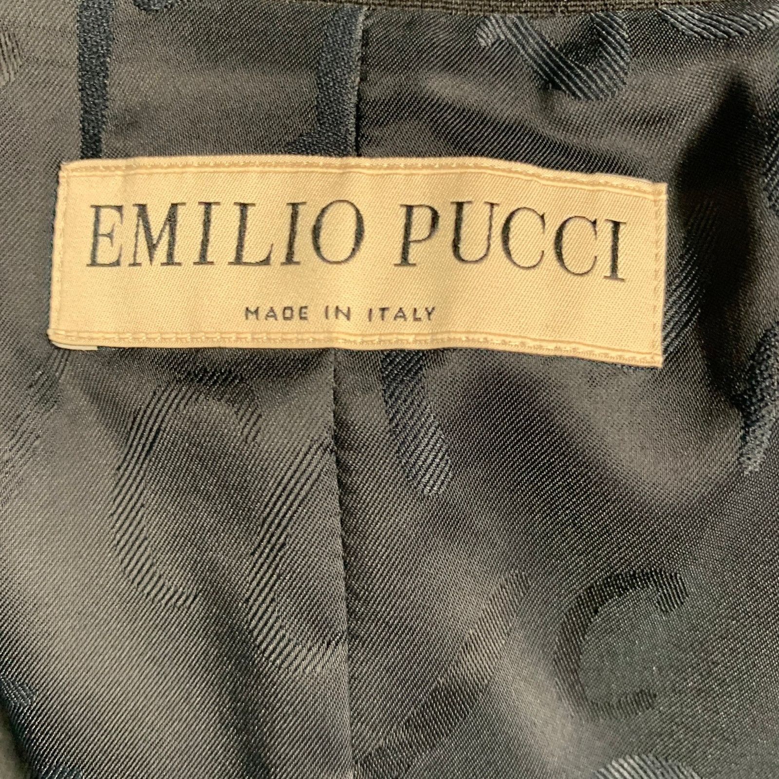 Emilio Pucci EMILIO PUCCI 12 Black Wool Mohair Sequined Jacket Blazer Size L / US 10 / IT 46 - 5 Thumbnail