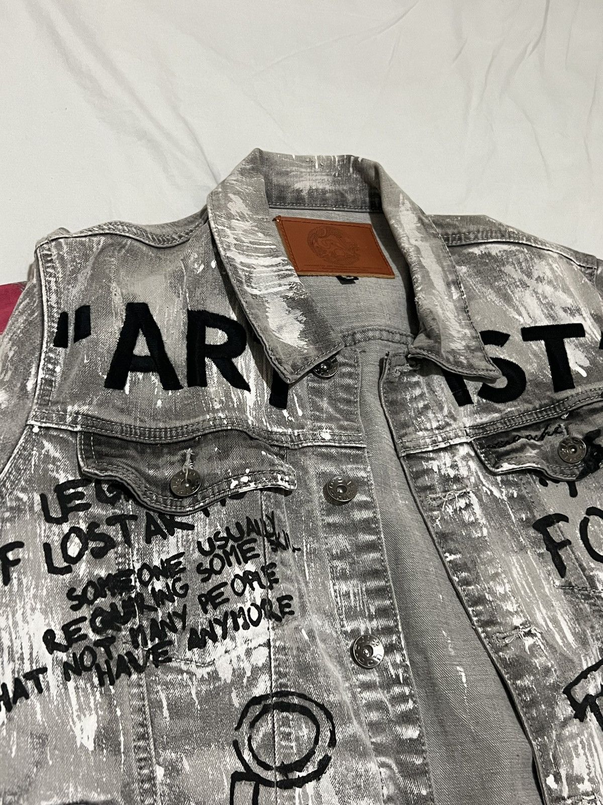 Vintage Graffiti Jean Jacket Size US S / EU 44-46 / 1 - 4 Thumbnail