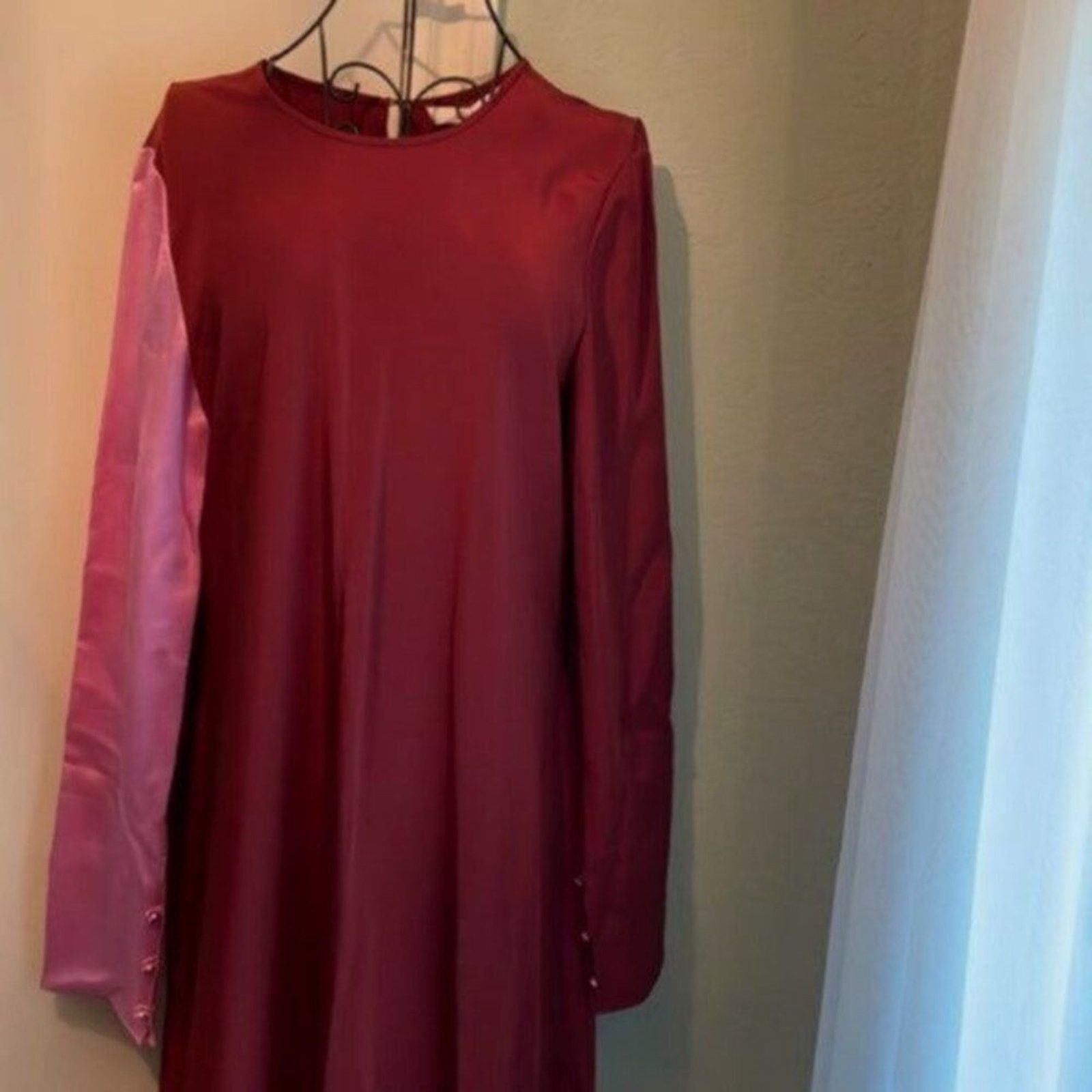 Tibi Tibi Colorblock Silk Sleeve Dress size 10 Size L / US 10 / IT 46 - 5 Thumbnail