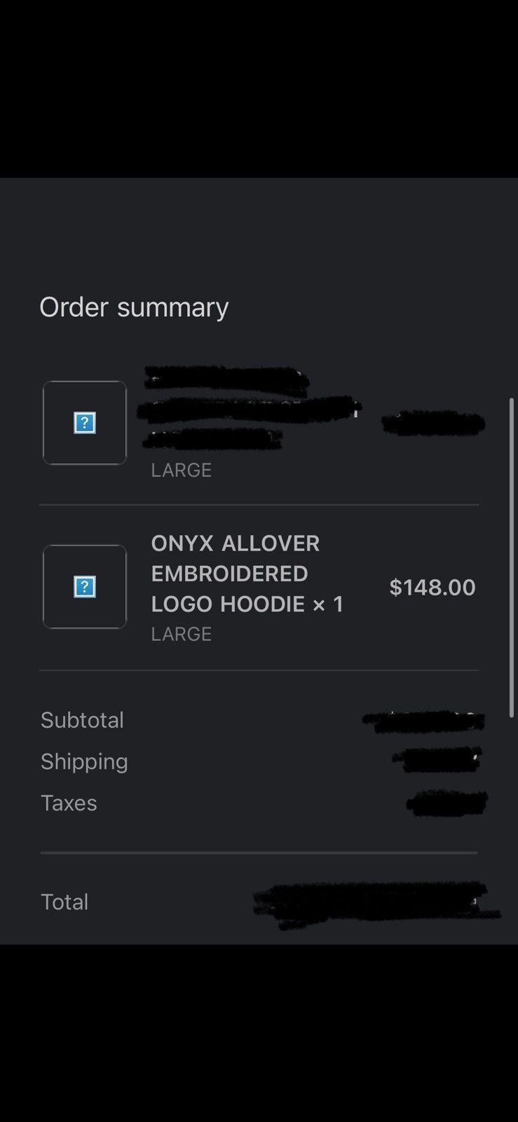 Revenge ONYX ALLOVER EMBROIDERED LOGO HOODIE REVENGE Size US L / EU 52-54 / 3 - 6 Thumbnail