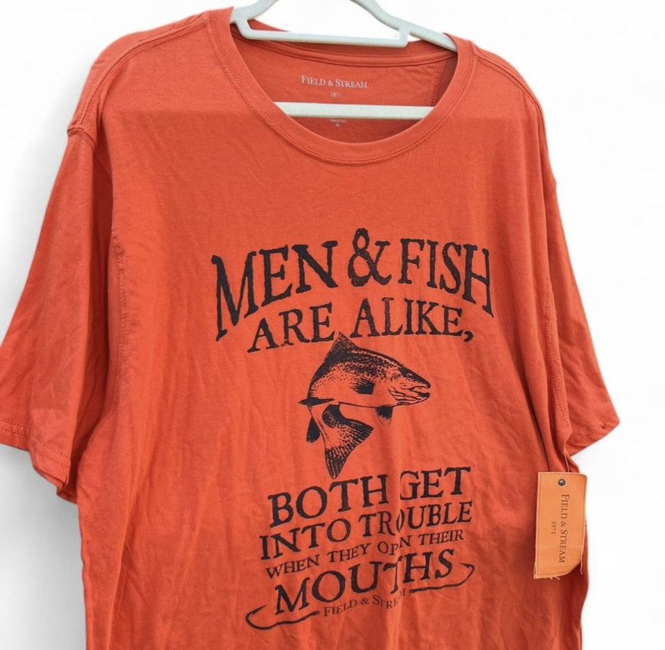 Field & Stream Field & Stream Orange Graphic 'Men & Fish' Short-Sleeve Tee Size US XL / EU 56 / 4 - 2 Thumbnail