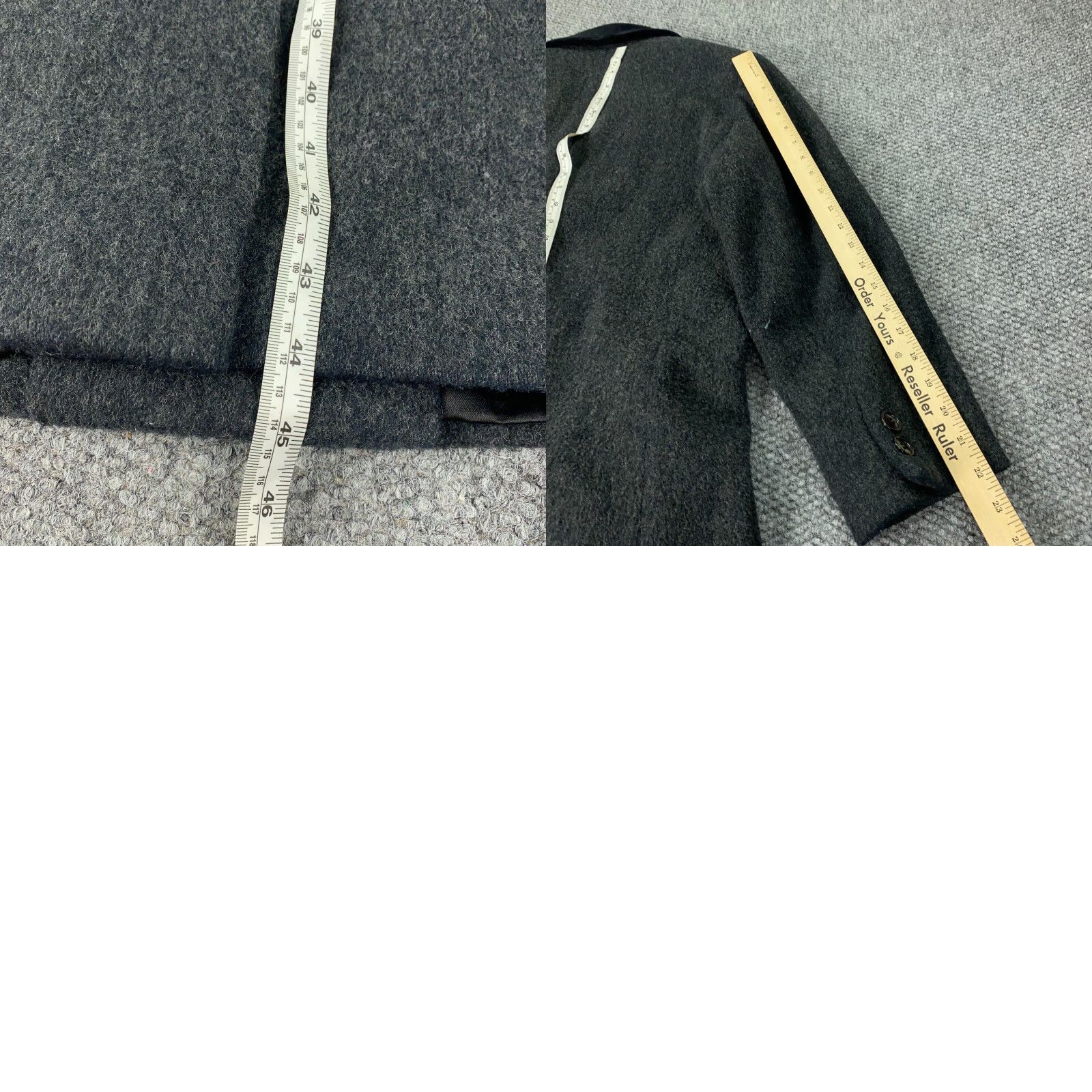 Mackintosh VINTAGE Mackintosh Coat Womens 12 Gray Wool Jacket Lined Velvet Collar Size XL / US 12-14 / IT 48-50 - 9 Thumbnail