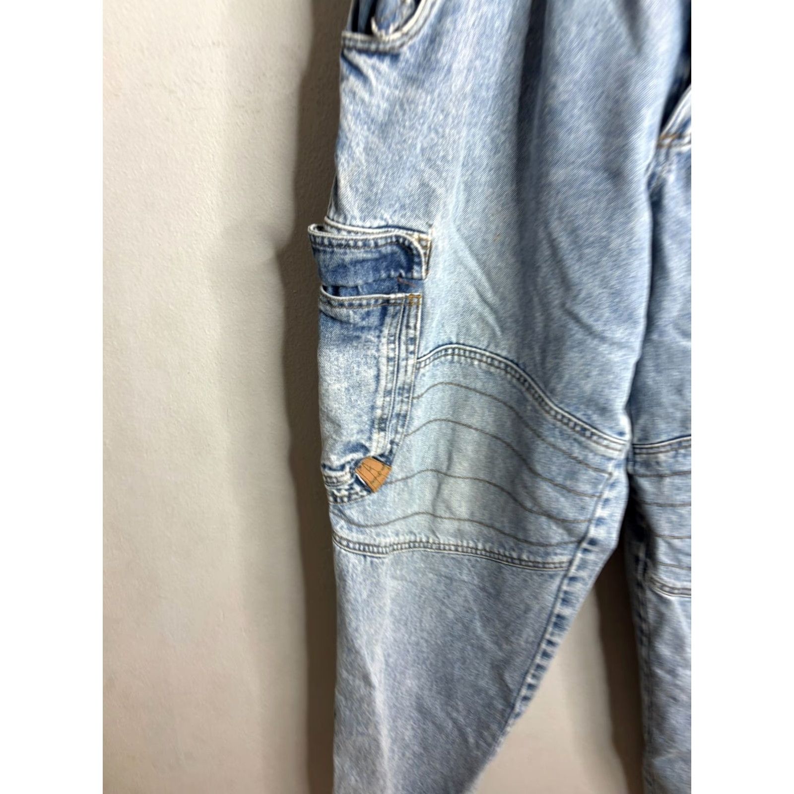 Bugle Boy Vintage Bugle Boy Jeans Mens 30 5201 Blue Denim Carpenter Cargo Wide-Leg 90s Retro Size US 30 / EU 46 - 2 Thumbnail