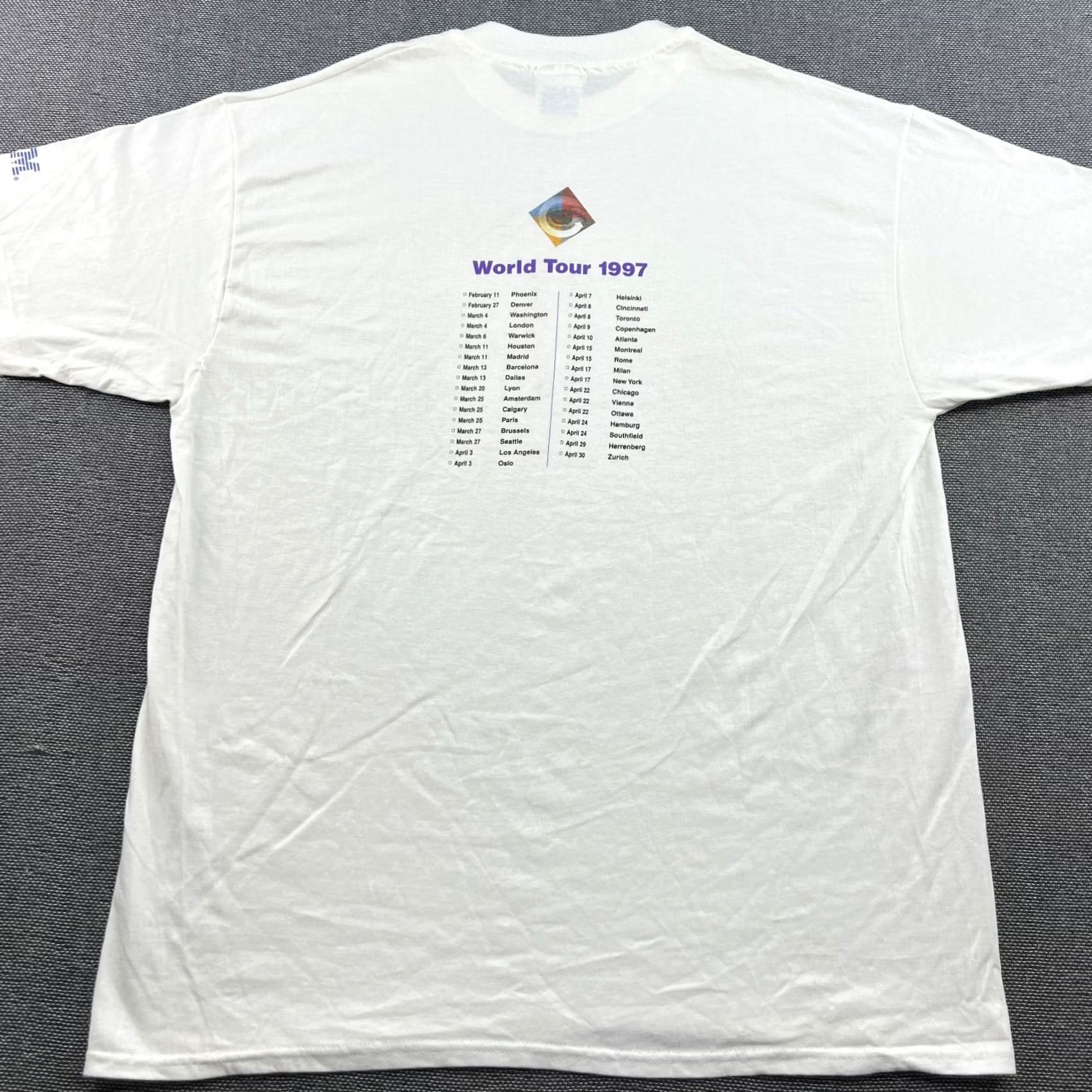 Hanes VINTAGE IBM 1997 World Tour T-Shirt Mens XL Visualage Forum White Tee 90s Hanes Size US XL / EU 56 / 4 - 7 Thumbnail