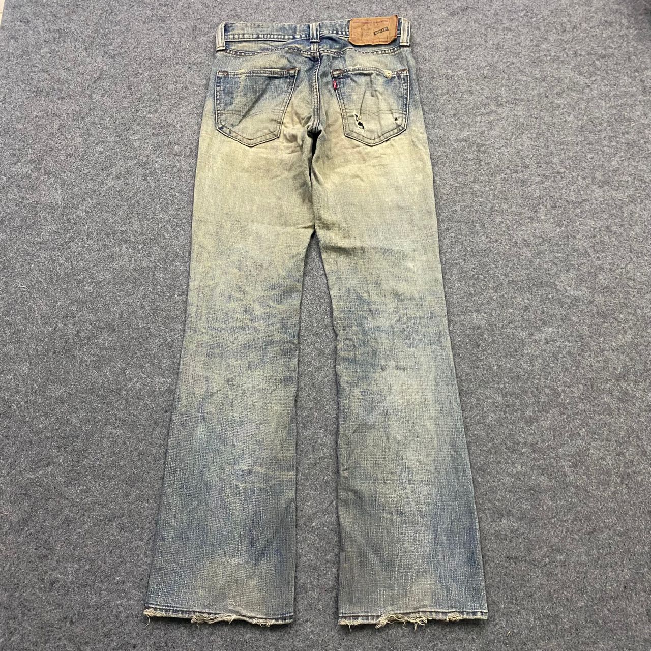 If Six Was Nine 💥Flare💥Vintage G hearts Distressed Denim Size US 31 - 2 Thumbnail