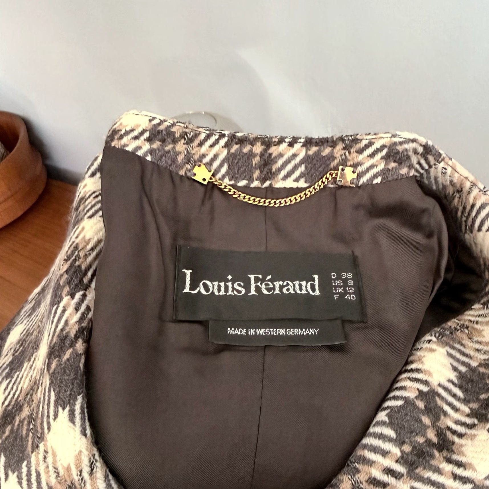 Louis Feraud VINTAGE Louis Féraud Blazer Jacket Wool Double-Breasted Plaid Check Womens Size 8 Size M / US 6-8 / IT 42-44 - 7 Thumbnail