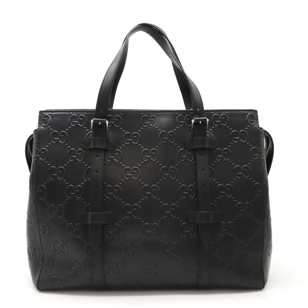 Gucci Gucci Gucci Leather GG Embossed Tote Bag 625774 Leather Tote Bag 625774 in Very Good Condition Size ONE SIZE - 1 Thumbnail
