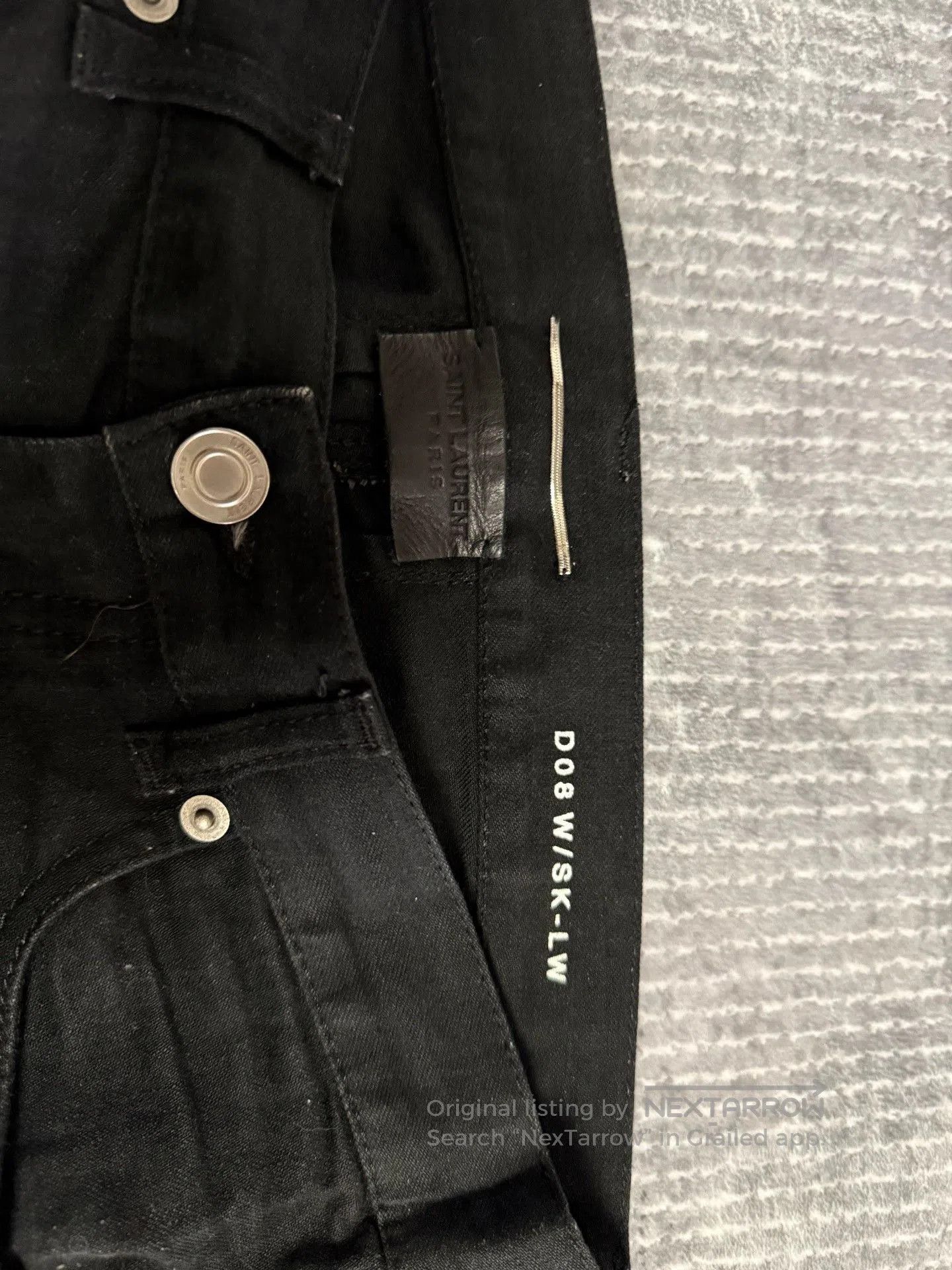 Saint Laurent Paris Saint Laurent D08 Black Biker Jeans. Size US 27 - 3 Thumbnail