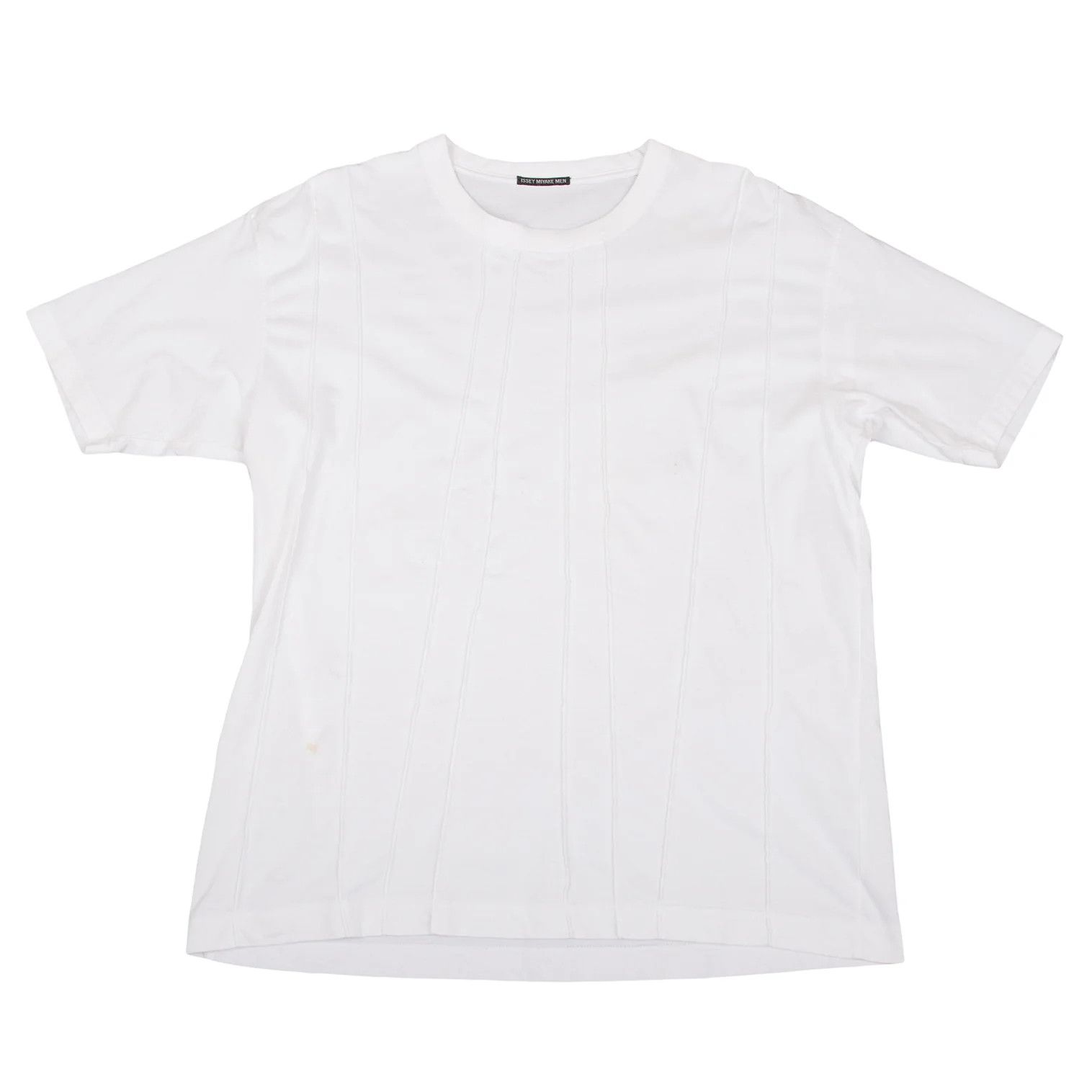 Issey Miyake Cotton Front Pleats T-Shirt in White Size M Size US M / EU 48-50 / 2 - 1 Thumbnail