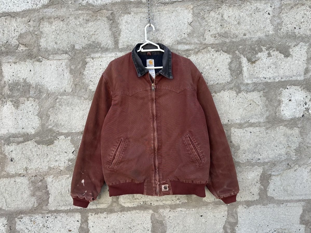 Carhartt × Vintage Fades Reddish Brown Carhartt J14 CLY Duck jacket Size US L / EU 52-54 / 3 - 2 Thumbnail
