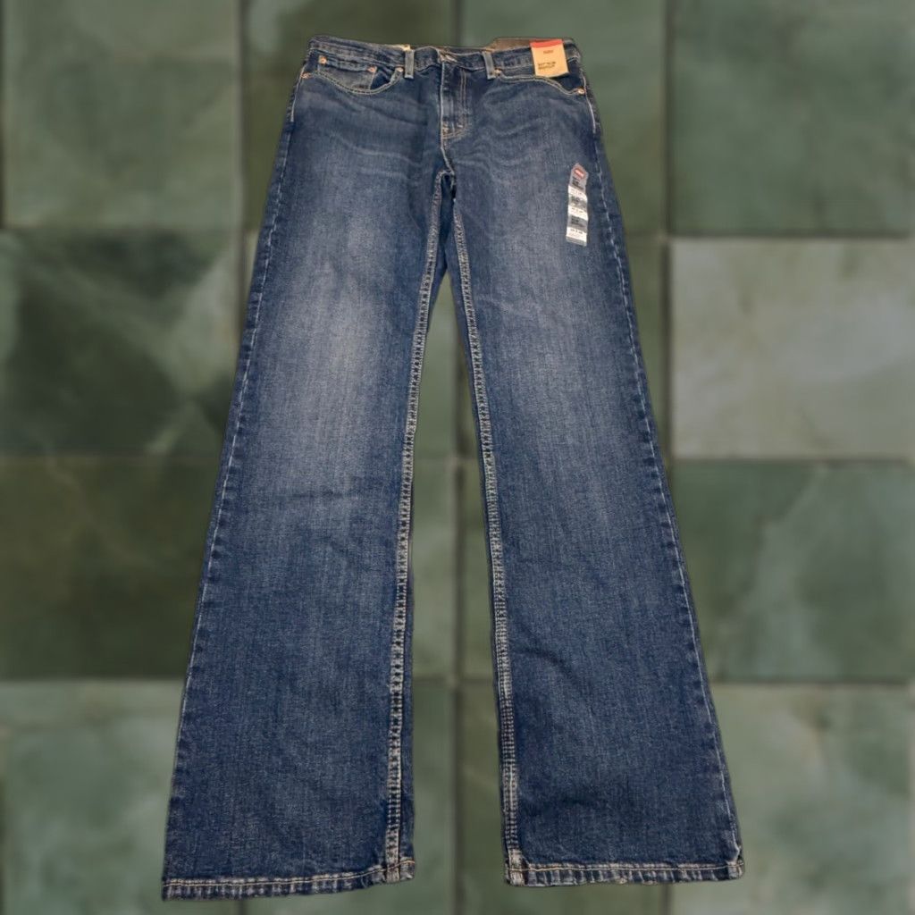 Levi's Levi's Jeans Slim Bootcut Denim 100% Cotton Dark Wash 34x35 Blue Mens Size US 34 / EU 50 - 1 Thumbnail