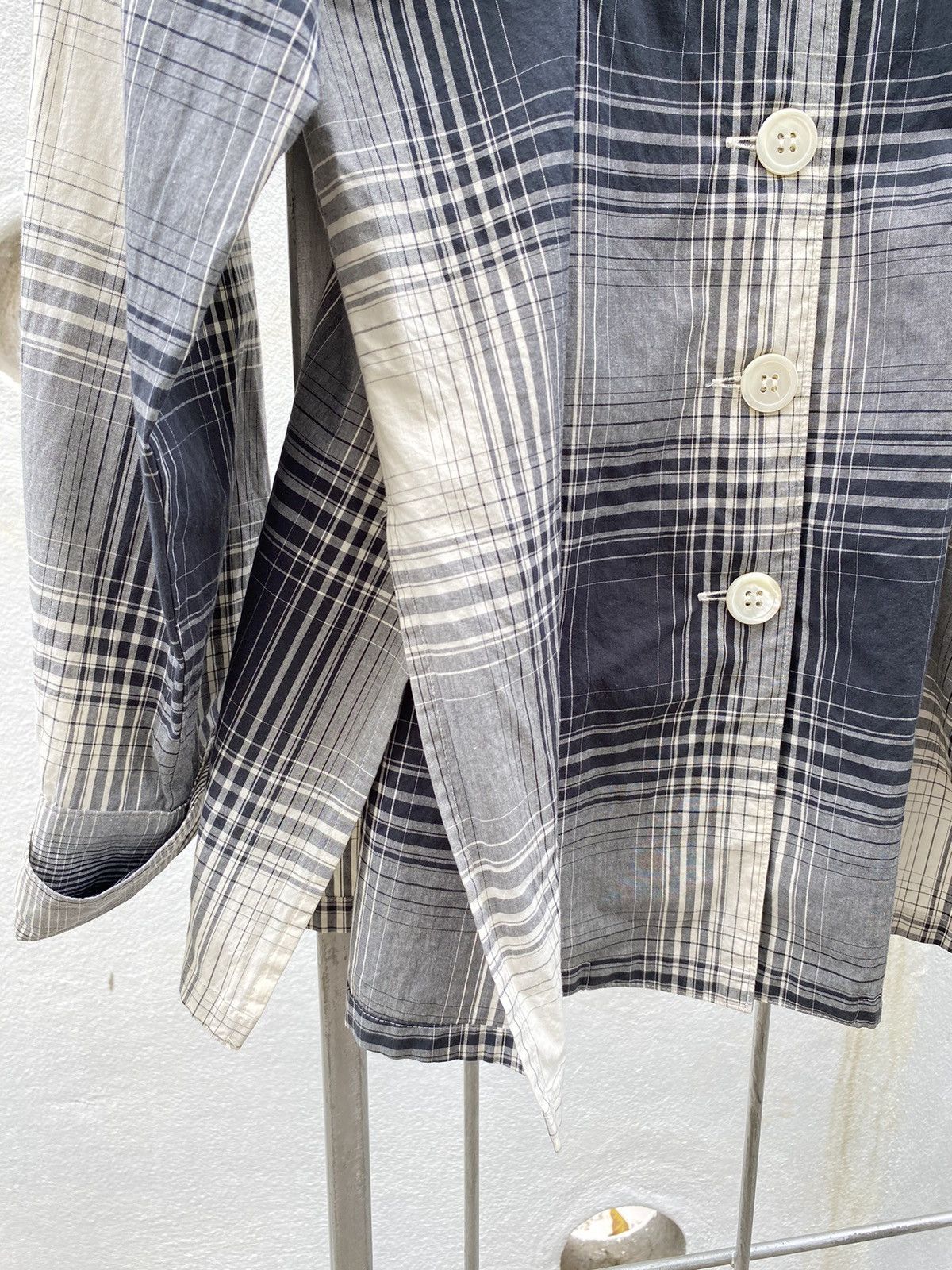 A.O. CMS × Japanese Brand A.O. O.A. Long Sleeve Black & White Plaid Shirt Dress Size L / US 10 / IT 46 - 11 Thumbnail