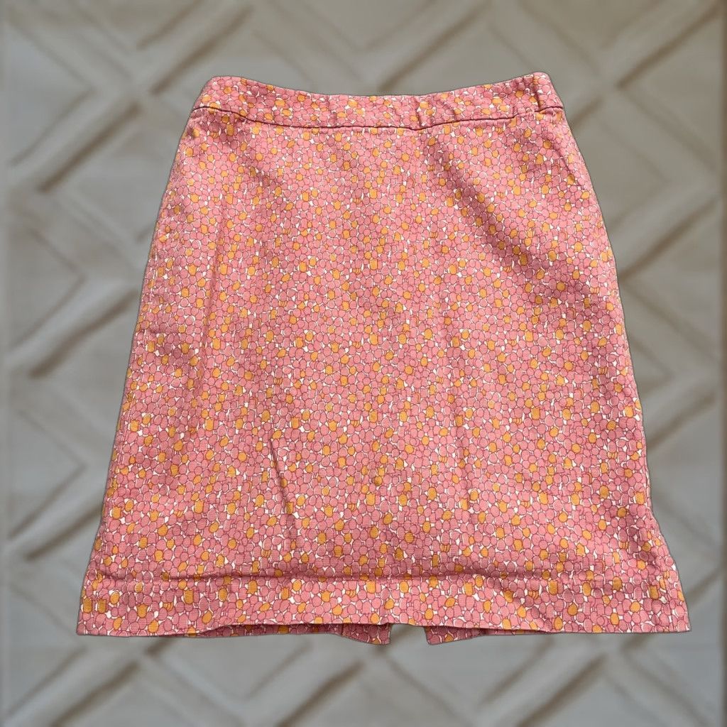 Talbots Talbots Floral Midi Skirt Womens 4P Pink Tulips Casual Lightweight Size 27" / US 4 / IT 40 - 1 Thumbnail