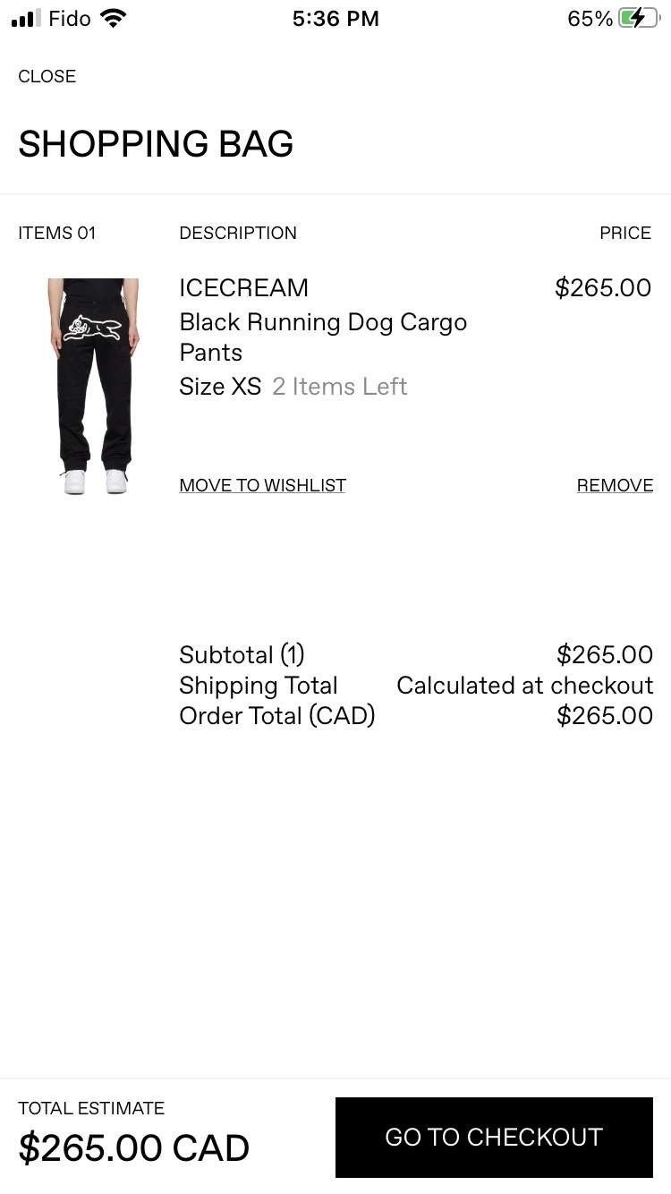 Icecream Black ICECREAM running dog cargo pants billionaire boys club Size US 30 / EU 46 - 14 Thumbnail