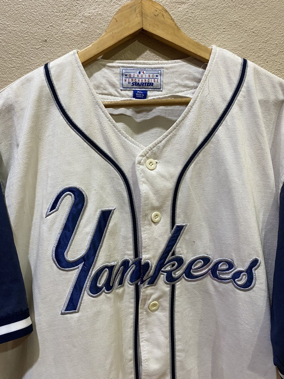 Starter Vintage 90s Starter x Ney York Yankees Shirt Size US XL / EU 56 / 4 - 2 Thumbnail