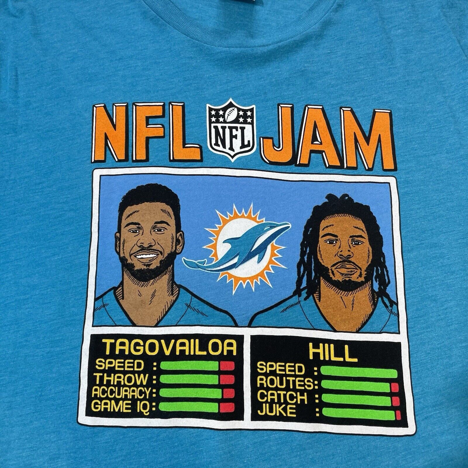 Homage NFL Jam Dolphins Tua Tagovailoa Tyreek Hill Homage Shirt Size US L / EU 52-54 / 3 - 3 Thumbnail