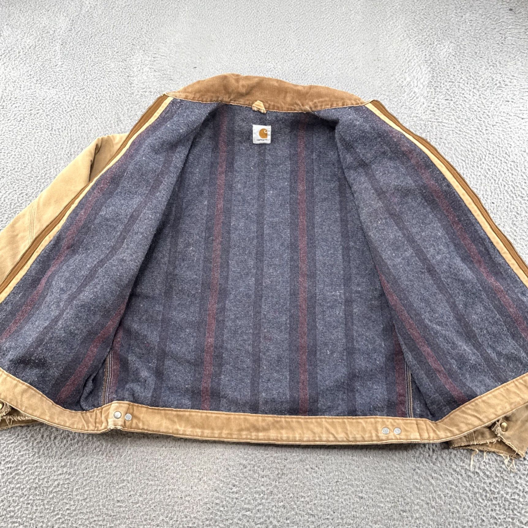 Carhartt VINTAGE Carhartt Jacket 6BLJ Mens Brown Canvas Bomber Lined 90s Workwear Quilted Read Size US L / EU 52-54 / 3 - 5 Thumbnail
