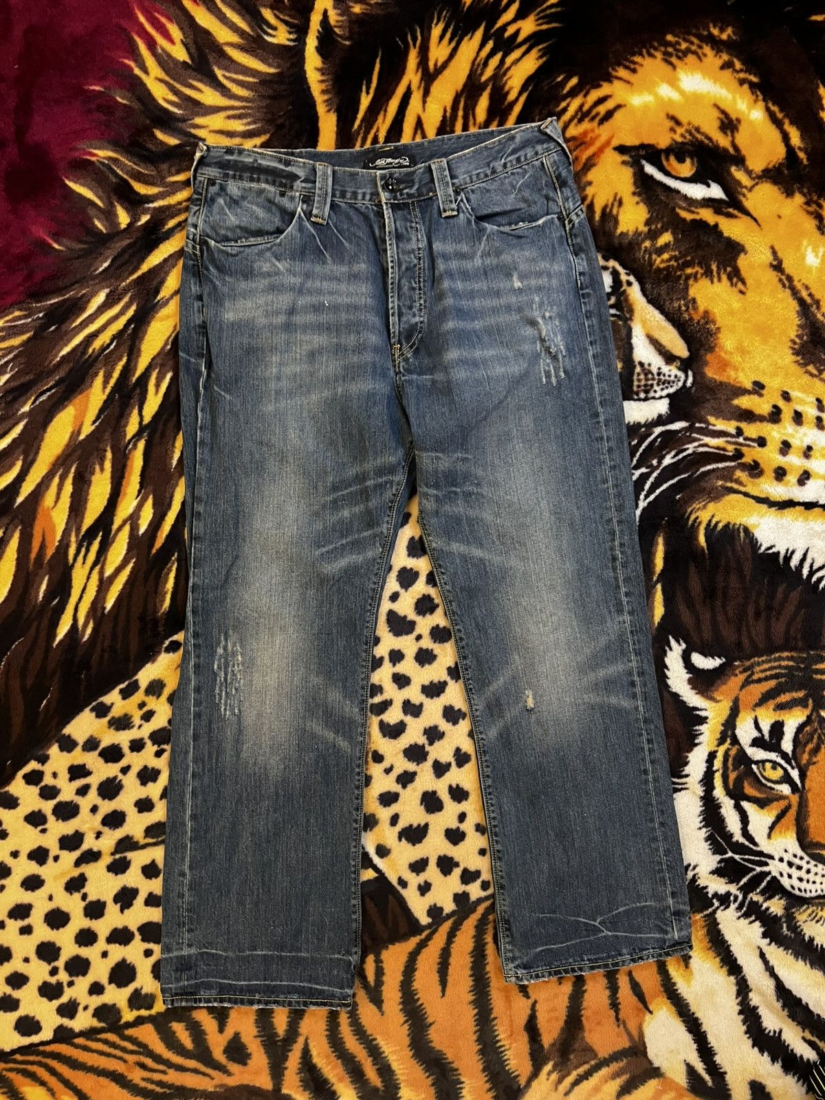Ed Hardy × Vintage Vintage 2010 Ed Hardy by Christian Audigier Jeans Size US 36 / EU 52 - 8 Thumbnail