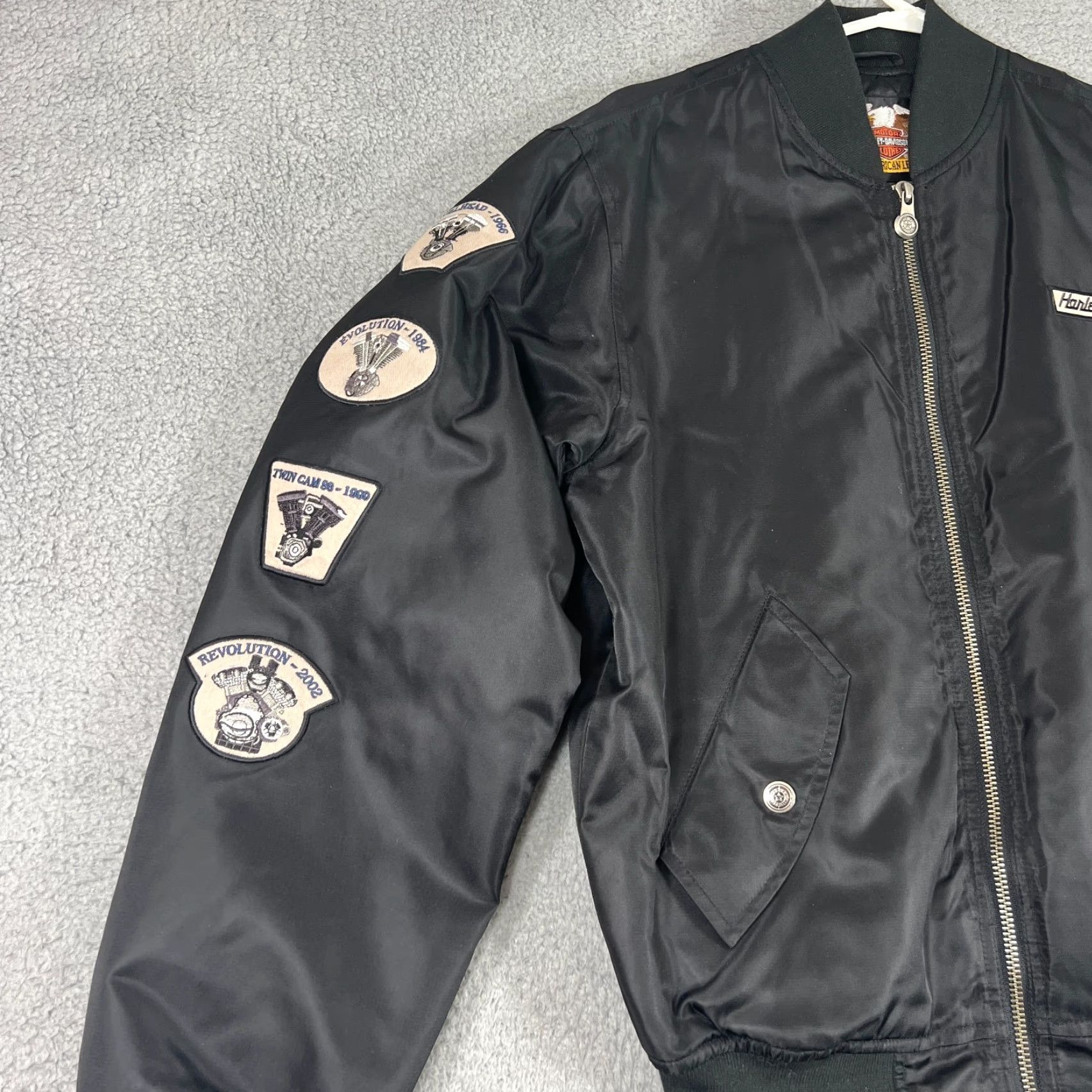 Harley Davidson VINTAGE Harley-Davidson Jacket Windbreaker Jacket Nylon Black S Mens Windbreaker Nylon Subtitles? Size US S / EU 44-46 / 1 - 2 Thumbnail
