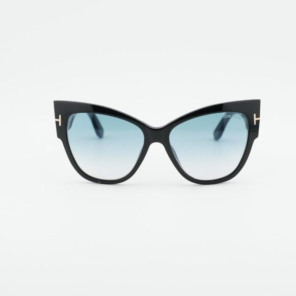 Tom Ford Tom Ford Anoushka FT0371 01B Sunglasses Shiny Black Cat Eye Size ONE SIZE - 3 Thumbnail