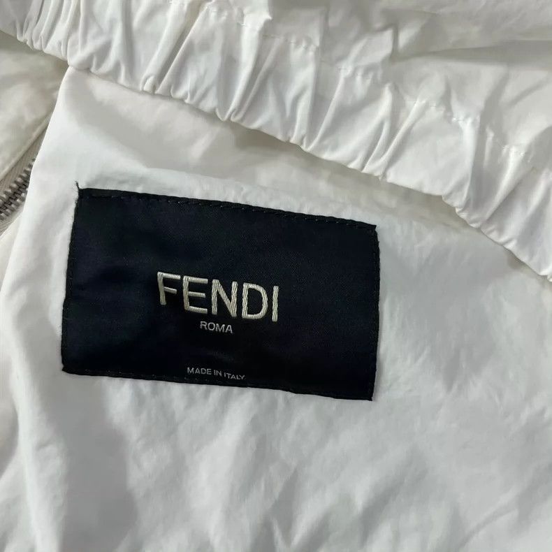 Fendi Fendi White Drawstring Windbreaker Jacket Size US L / EU 52-54 / 3 - 5 Thumbnail