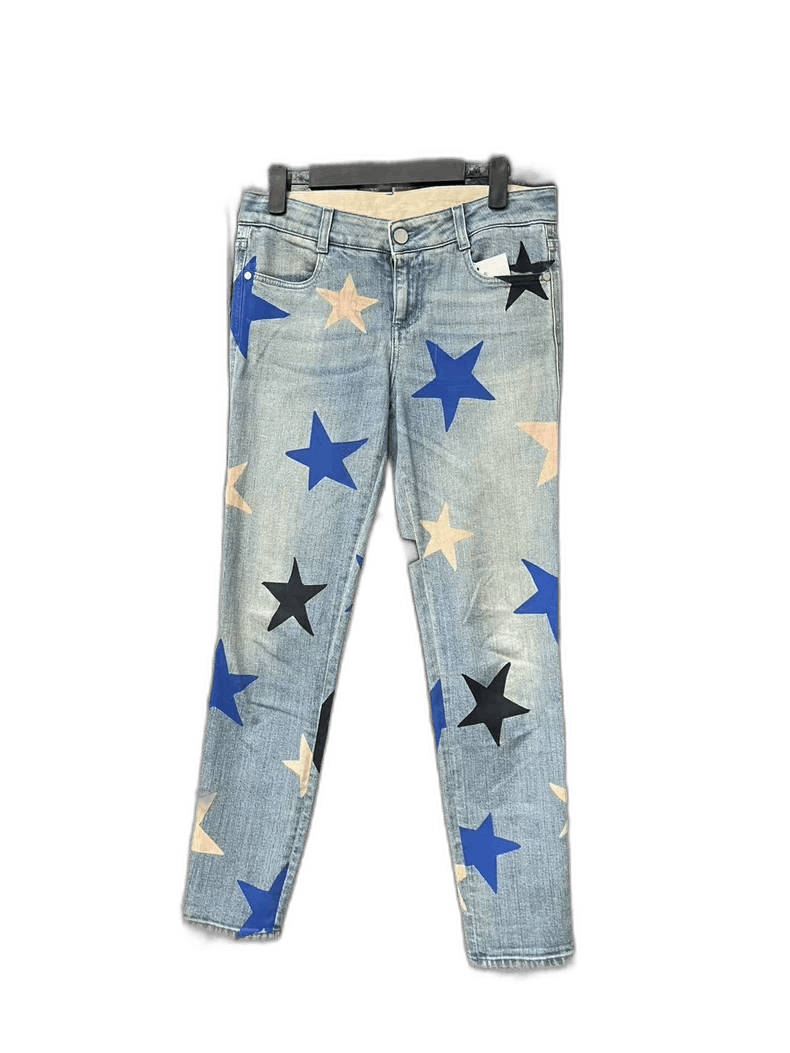 Celine Stella McCartney Star Pattern Denim Jeans Size 27-yf Size US 27 - 1 Thumbnail