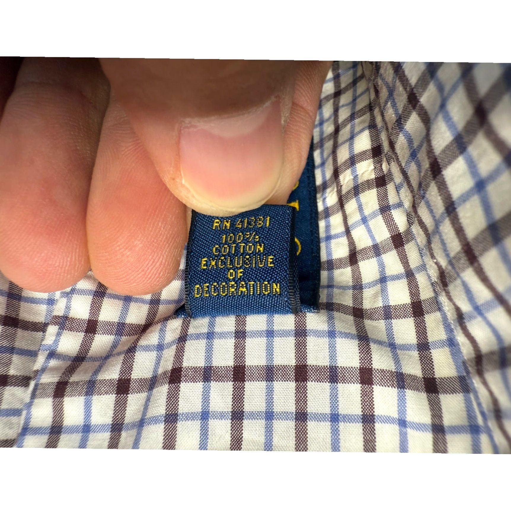 Polo Ralph Lauren Polo Ralph Lauren Mens Long Sleeve Button Down Plaid Checkered Shirt Large Blue Regular L Shirt Mens Size US L / EU 52-54 / 3 - 3 Thumbnail
