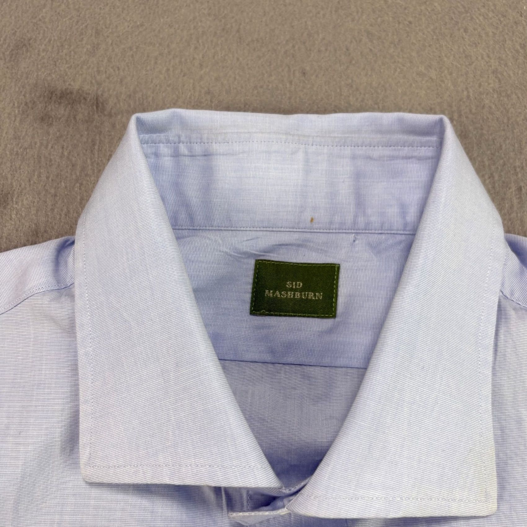 Sid Mashburn Sid Mashburn Shirt Mens Medium Blue Long Sleeve Button Up Formal Casual Shirts Size 40R - 5 Thumbnail