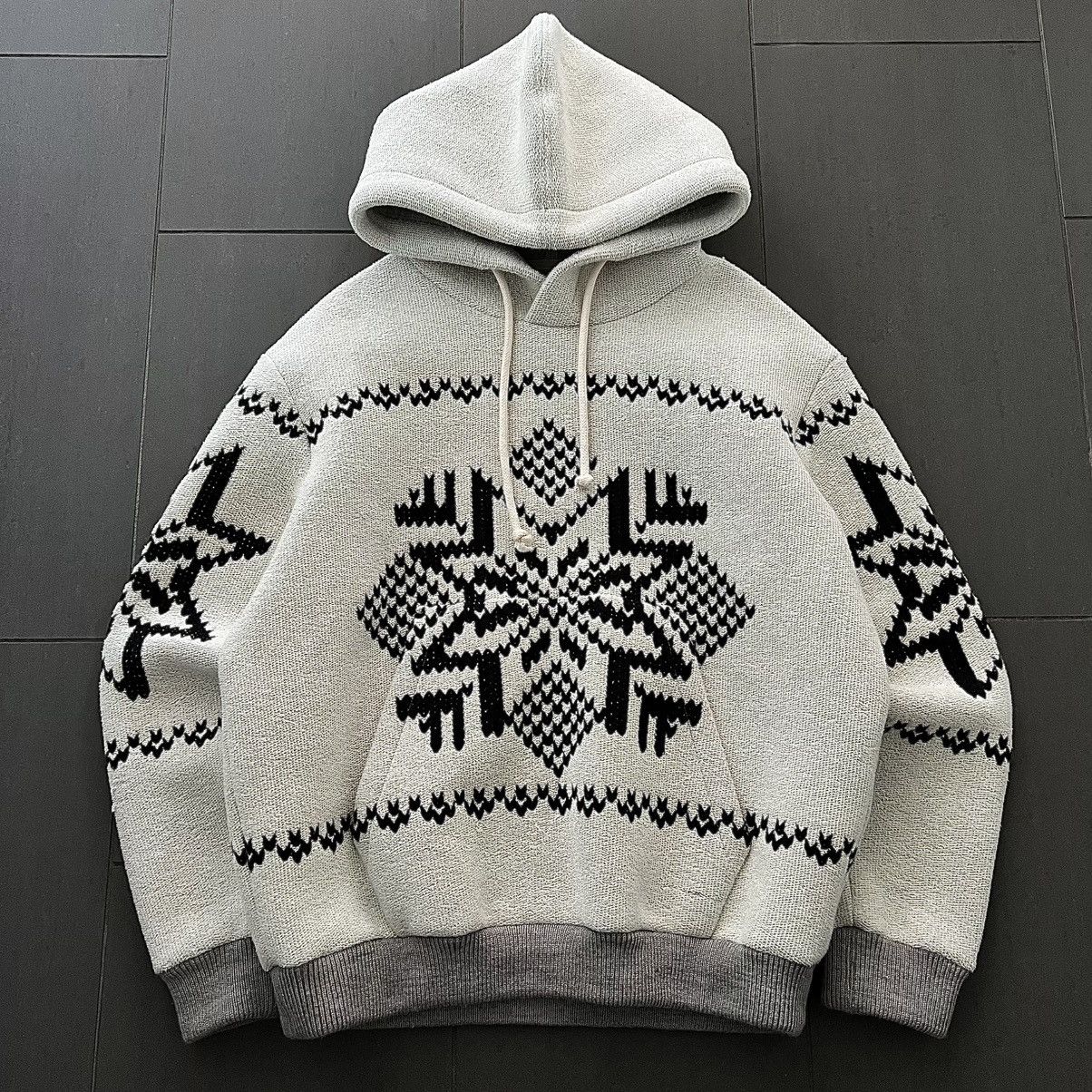 Maison Margiela SS18 Maison Margiela Nordic Knit Hoodie Size US XL / EU 56 / 4 - 2 Thumbnail