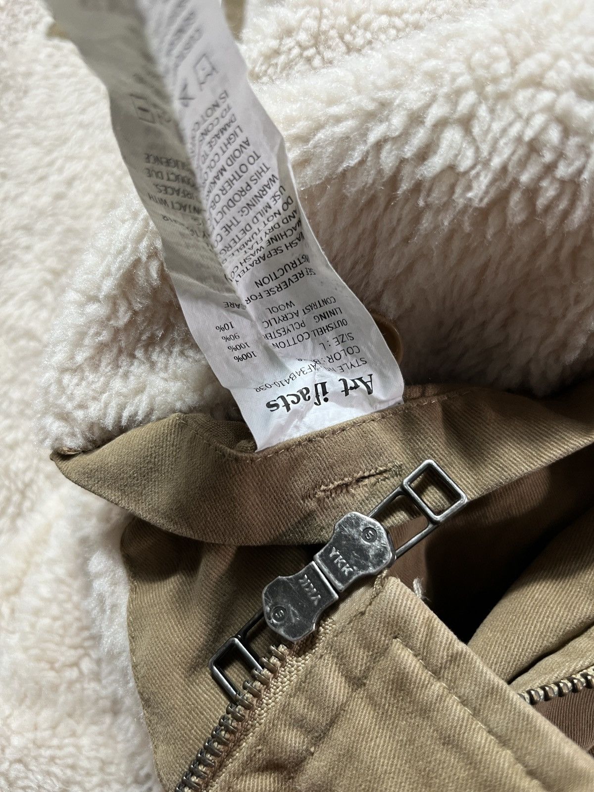 Beams Plus Art If Acts Sherpa Western Bomber Jacket Beige Size US L / EU 52-54 / 3 - 9 Thumbnail