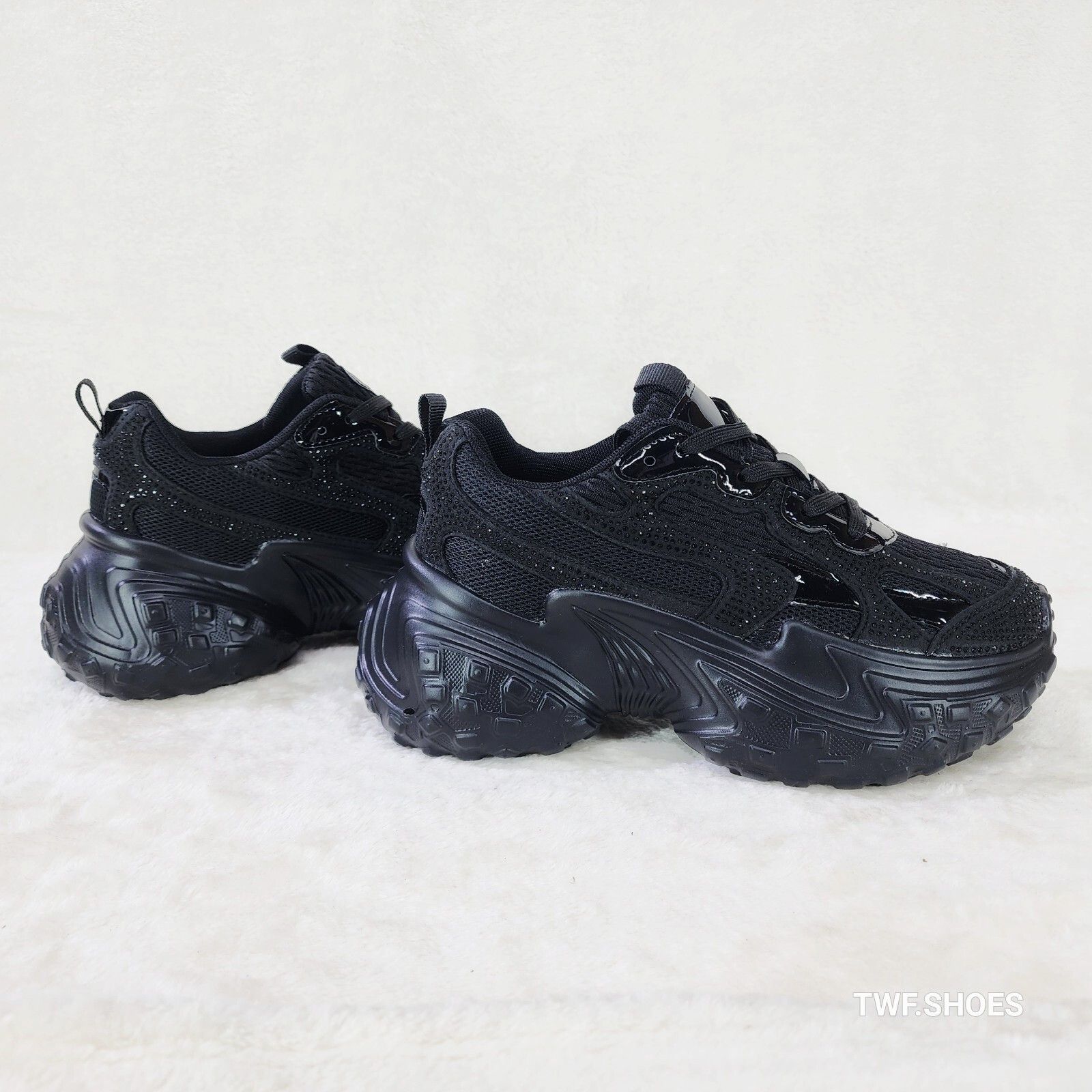 Other Cush Sparkle Sport Rhinestone Comfy Platform Light Weight Sn Size US 7 / IT 37 - 4 Thumbnail