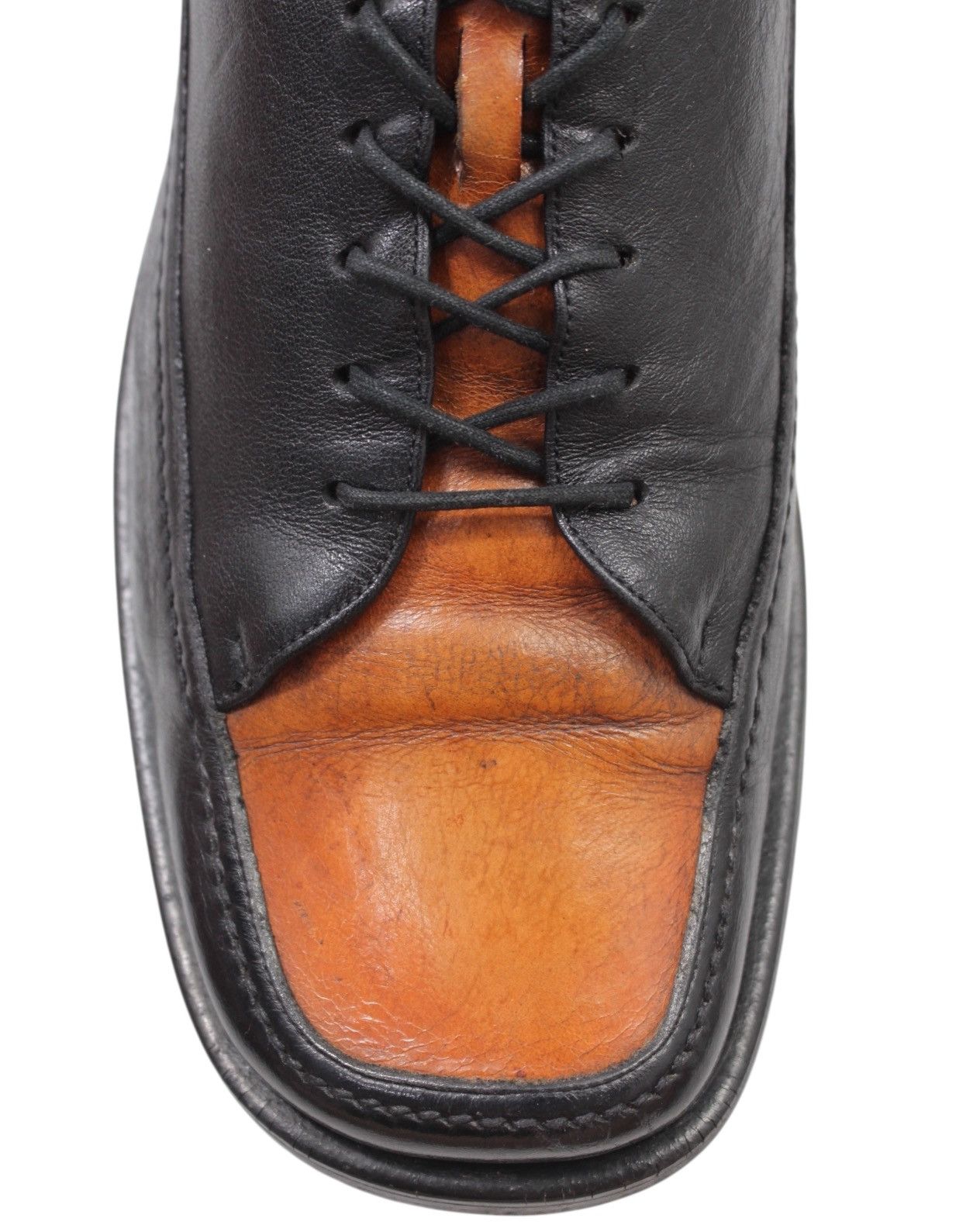 Japanese Brand × Leather × Vintage 2000S ENGLAND LACE UP SQUARE-TOE DERBY Size US 8 / EU 41 - 9 Thumbnail