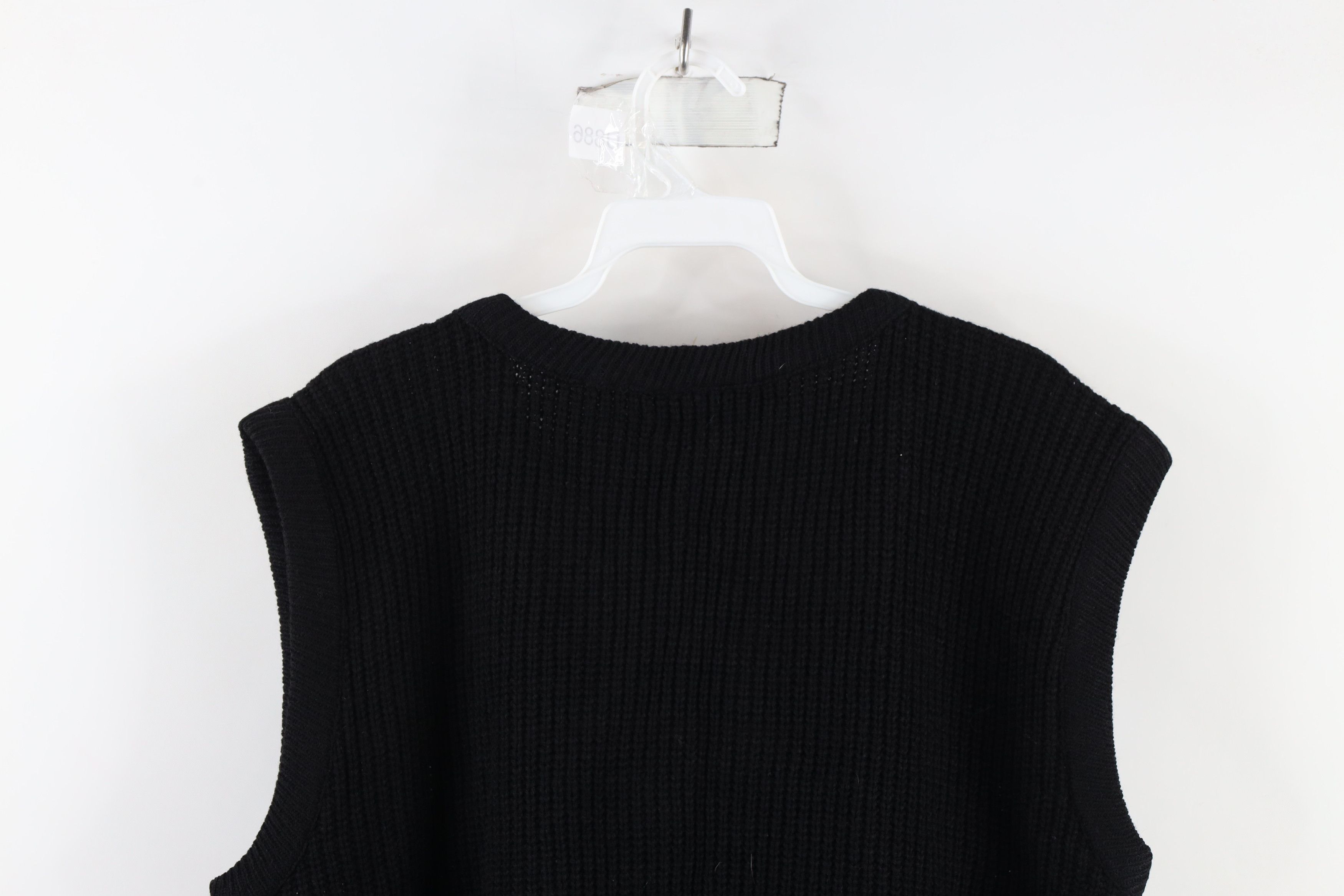 Vintage Vintage 70s Streetwear Ribbed Knit Sweater Vest Black USA Size XL / US 12-14 / IT 48-50 - 7 Thumbnail