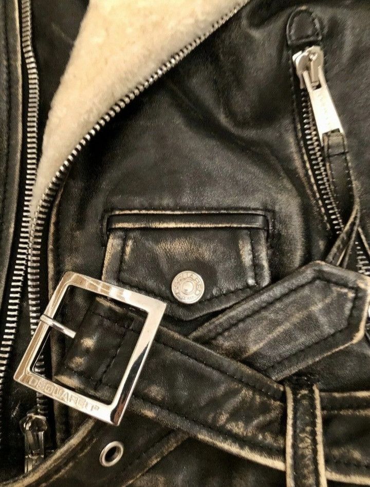 Dsquared2 Dsquared 2 shearling leather biker jacket Size US M / EU 48-50 / 2 - 10 Thumbnail