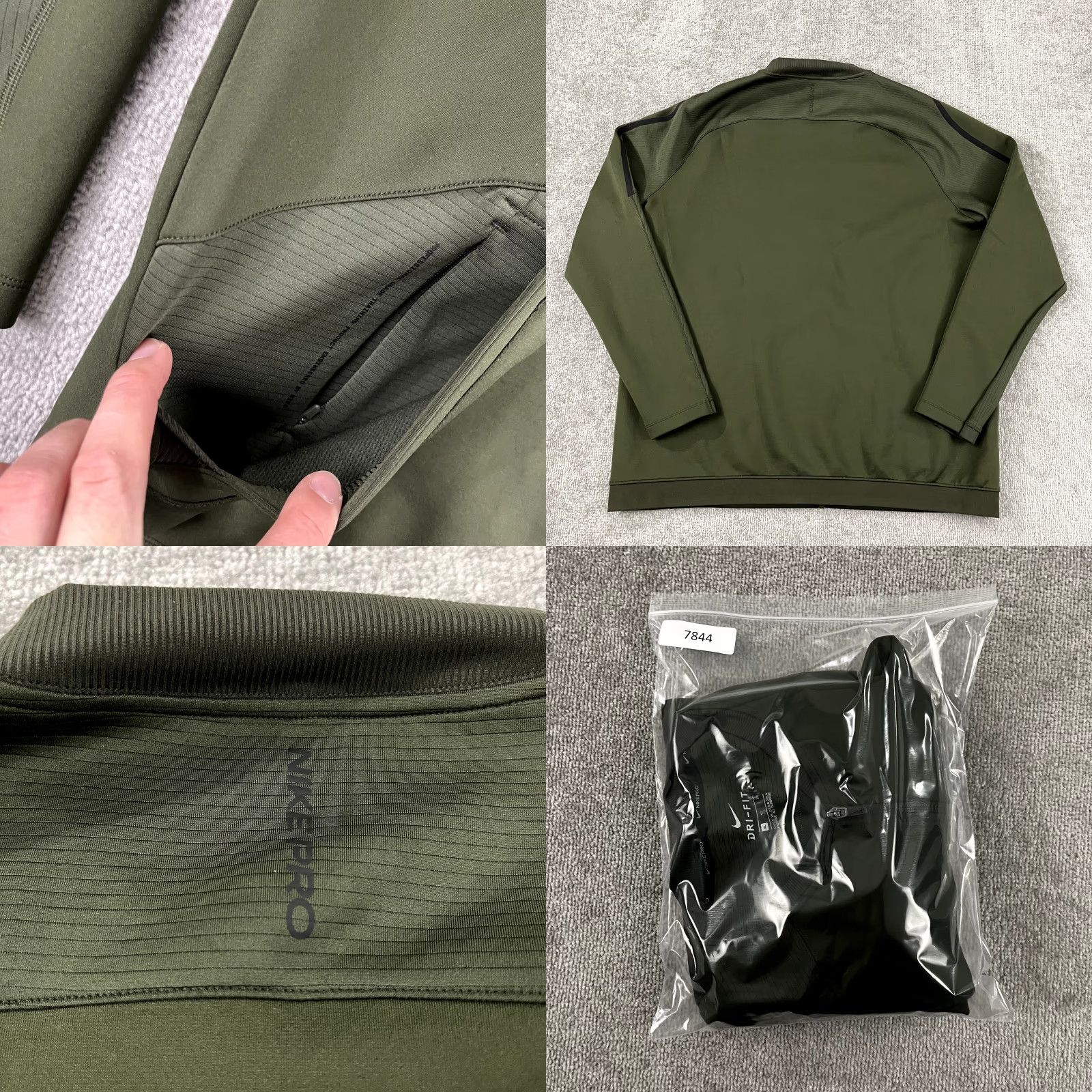 Nike VINTAGE: No – but since not vintage, skip. Full optimized title: Nike Pro Jacket Mens XL Green Full Zip Training Golf Running BV5568-355 Size US XL / EU 56 / 4 - 8 Thumbnail