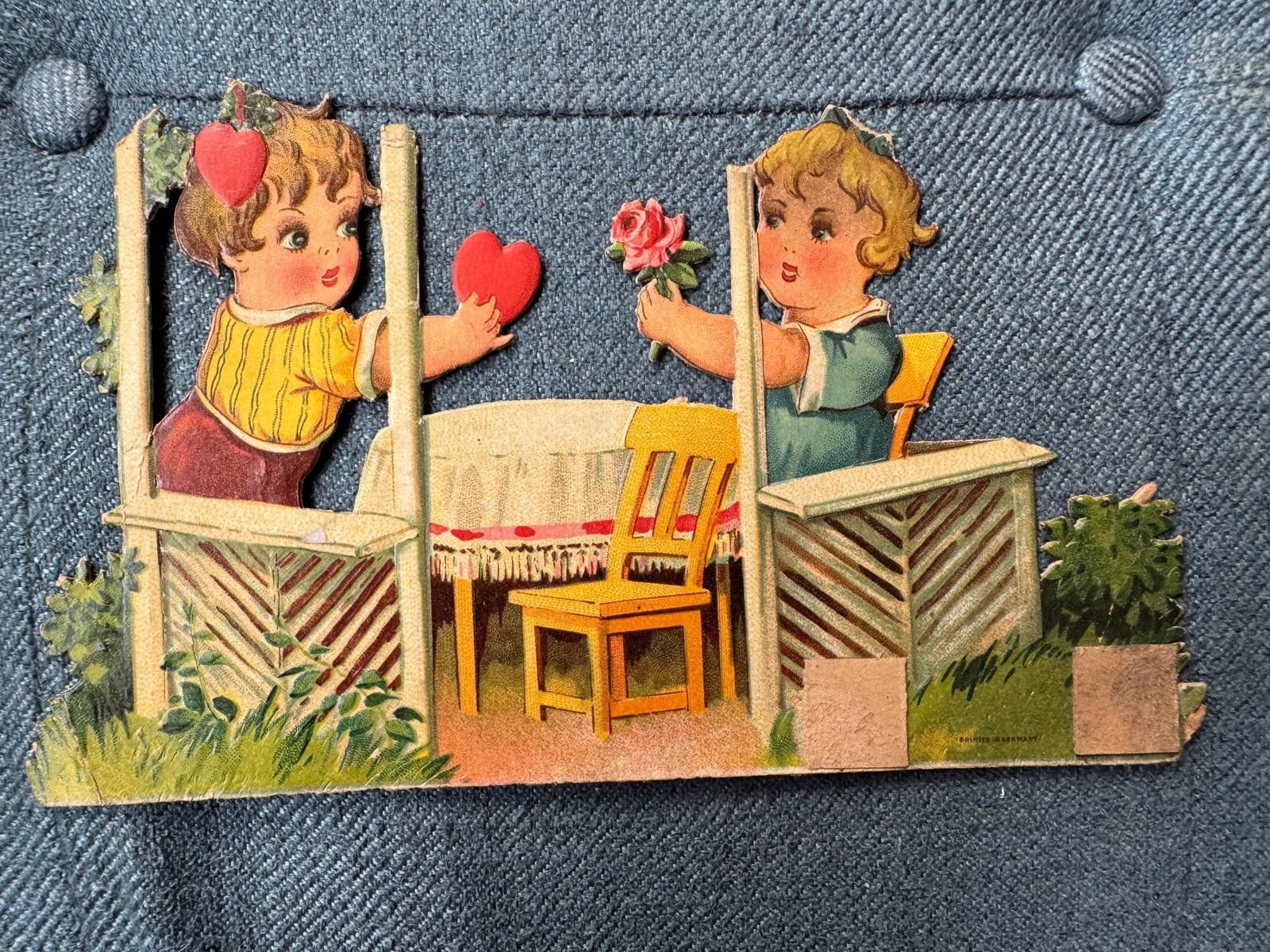 Designer 1920s Die Cut German Valentine Size ONE SIZE - 1 Thumbnail