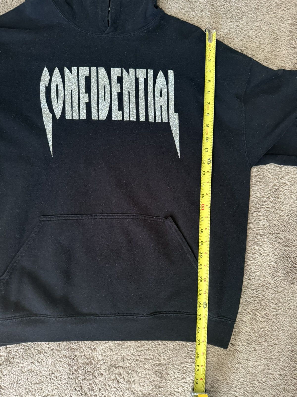 Japanese Brand crystal lettering confidential hoodie Size US L / EU 52-54 / 3 - 4 Thumbnail