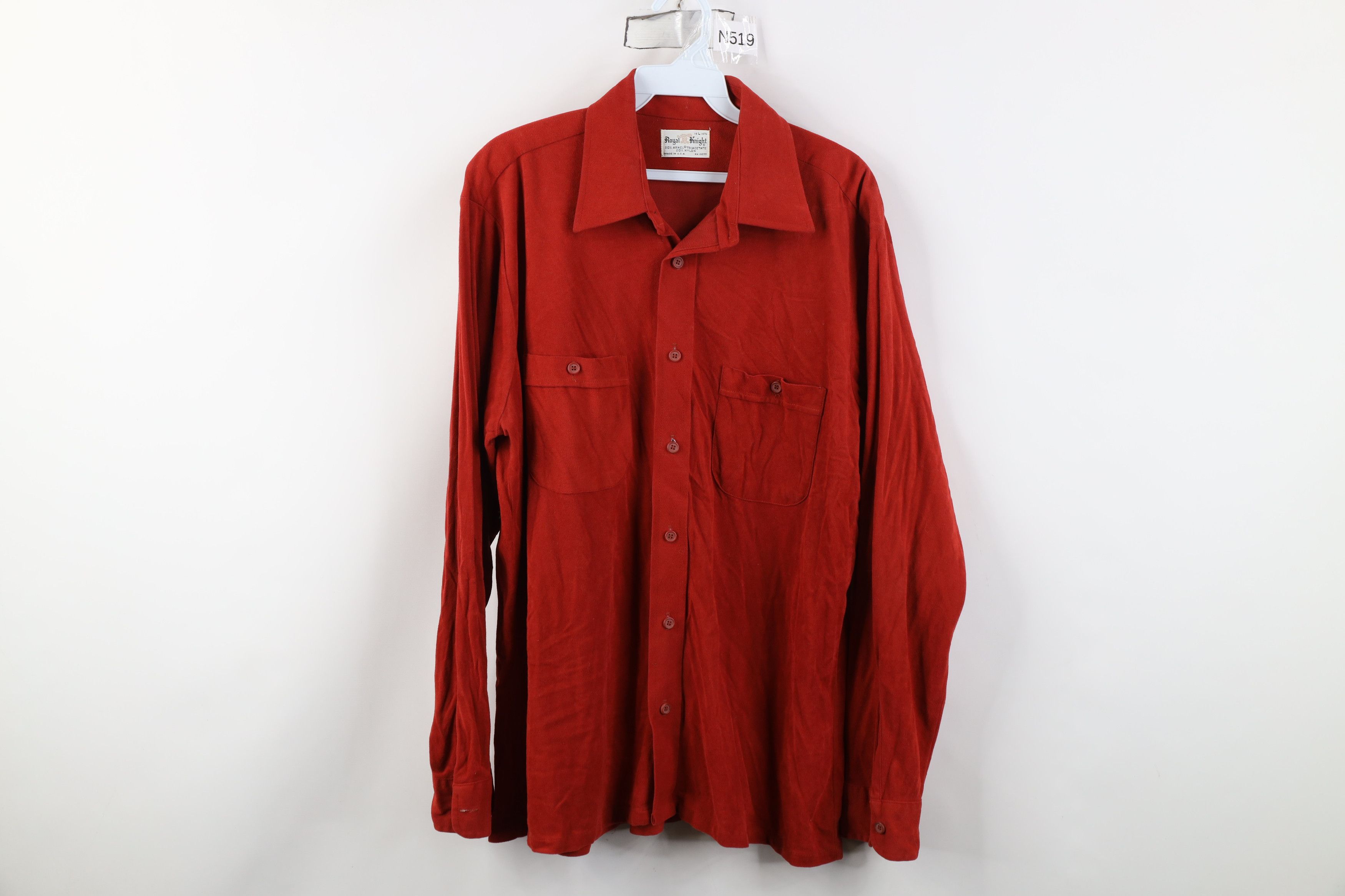 Vintage Vintage 70s Streetwear Velour Collared Button Shirt USA Size US L / EU 52-54 / 3 - 1 Thumbnail