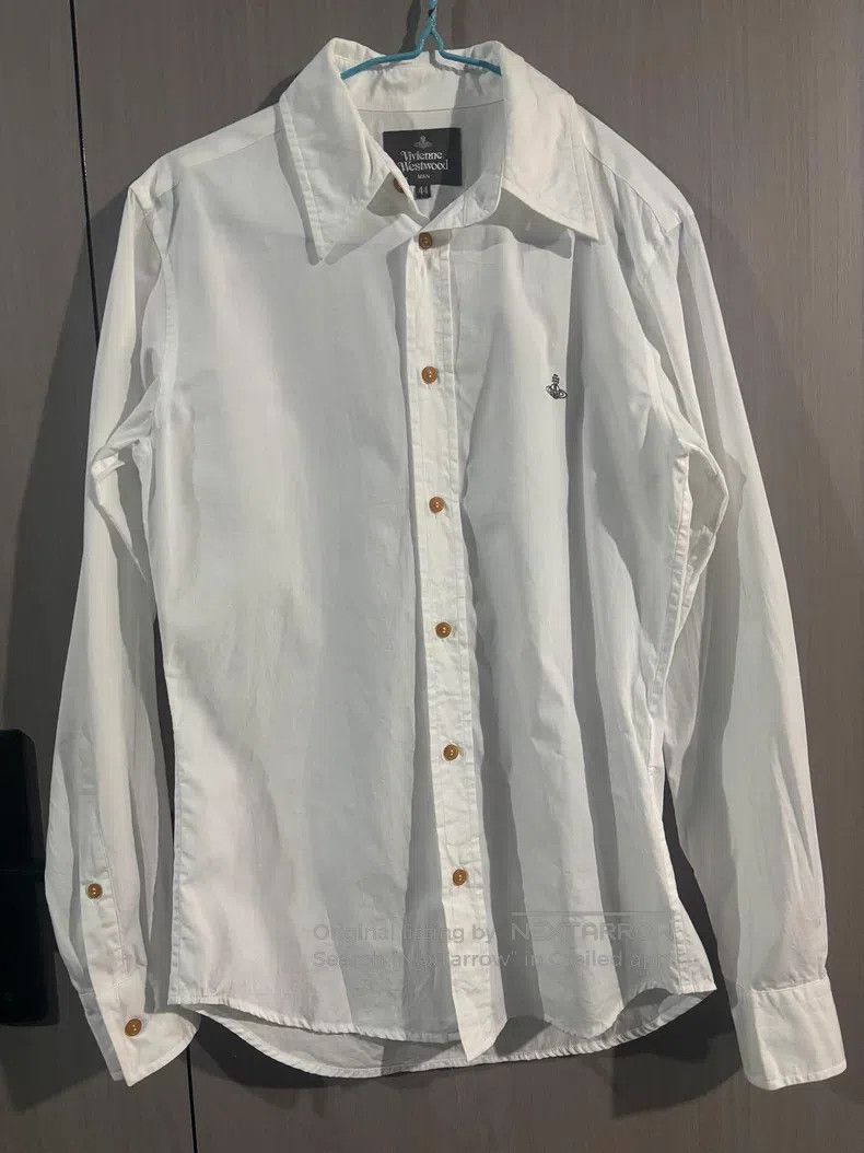 Vivienne Westwood Vivienne Westwood Men's white shirt, casual and loose fit Size US S / EU 44-46 / 1 - 1 Thumbnail