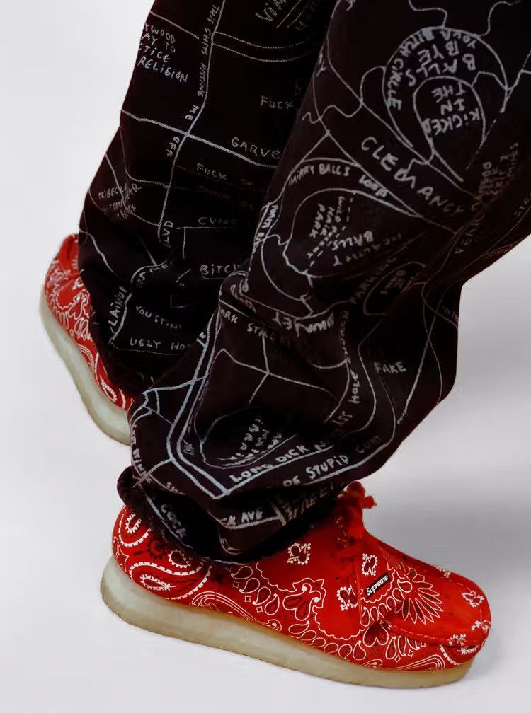 Clarks × Supreme Supreme Clarks Wallabee Red Bandana SS19 Size US 11.5 / EU 44-45 - 1 Thumbnail