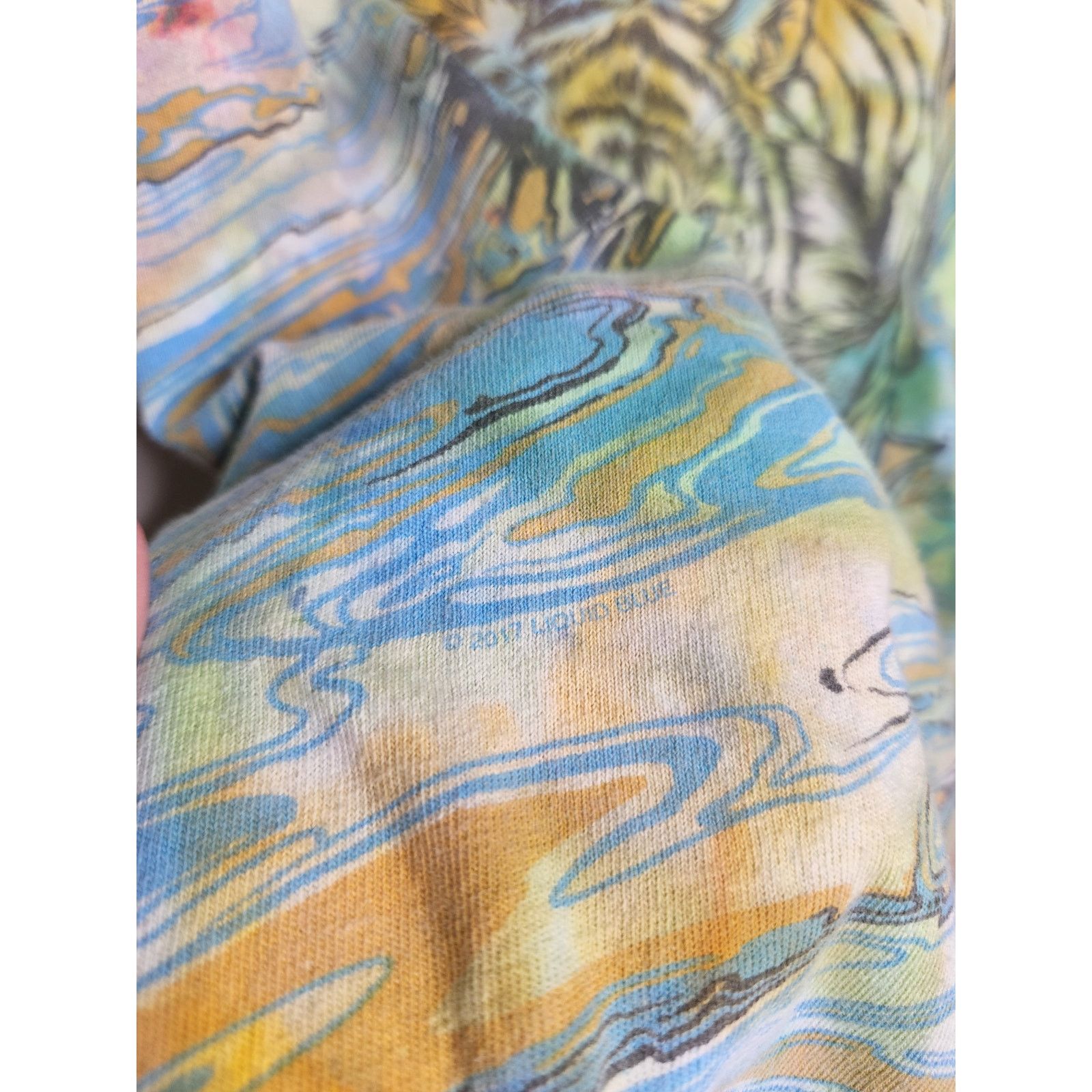 Liquid Blue Tiger Liquid Blue Custom Ice Tie Dye Nature Art Earth Lg Size US L / EU 52-54 / 3 - 6 Thumbnail